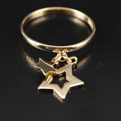 14K Star Charm Ring