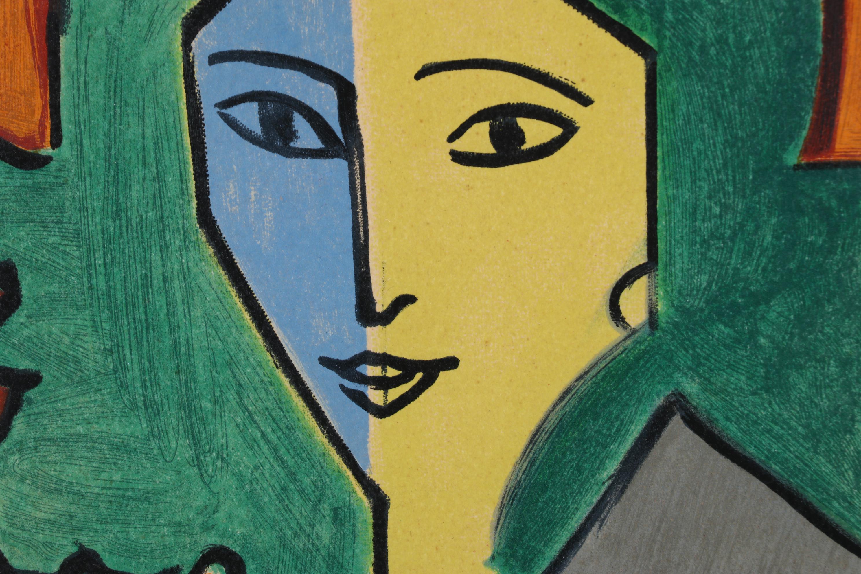 Henri Matisse Color Lithograph "Portrait Of Lydia Delectorskaya," 1955