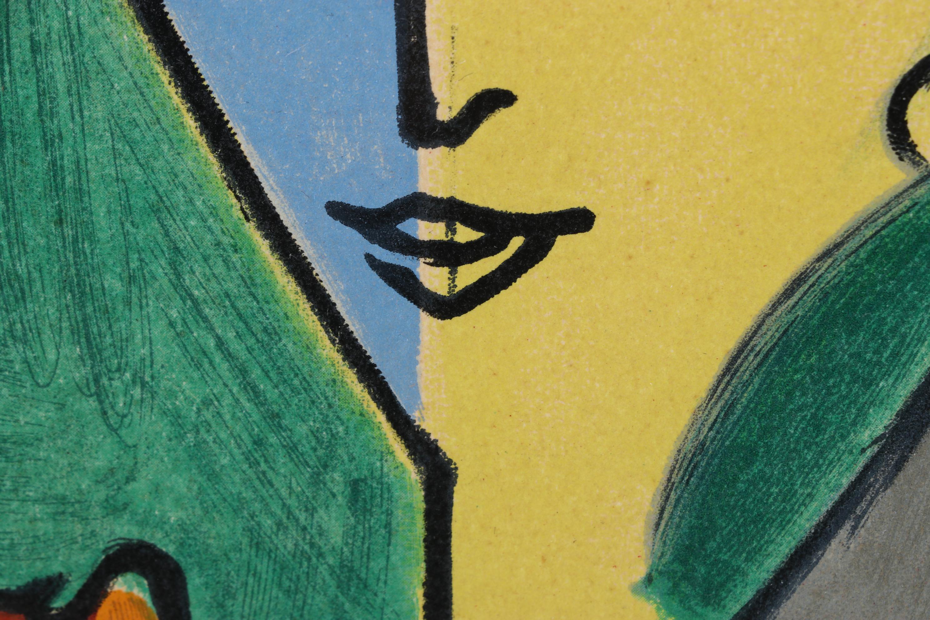 Henri Matisse Color Lithograph "Portrait Of Lydia Delectorskaya," 1955