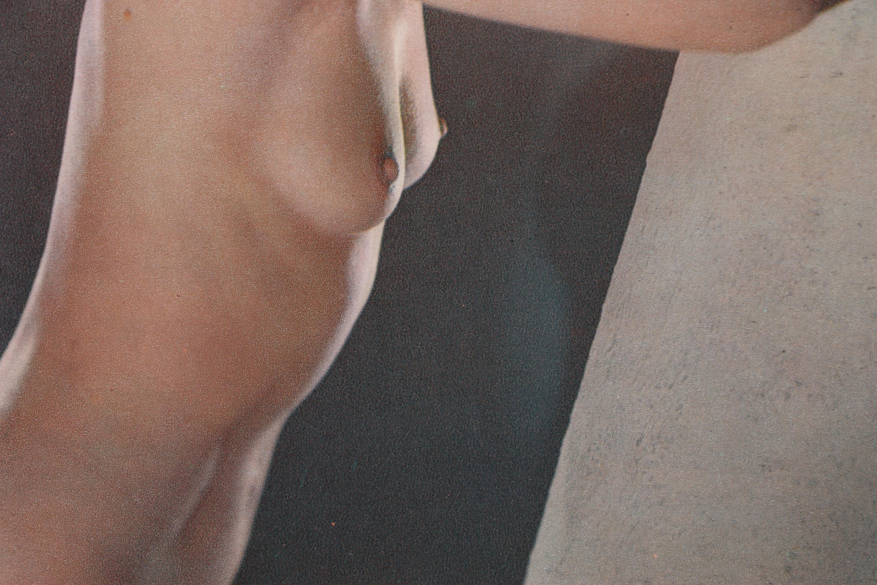 Female Nude Portrait Chromolithograph From "Nus," Circa 1950s