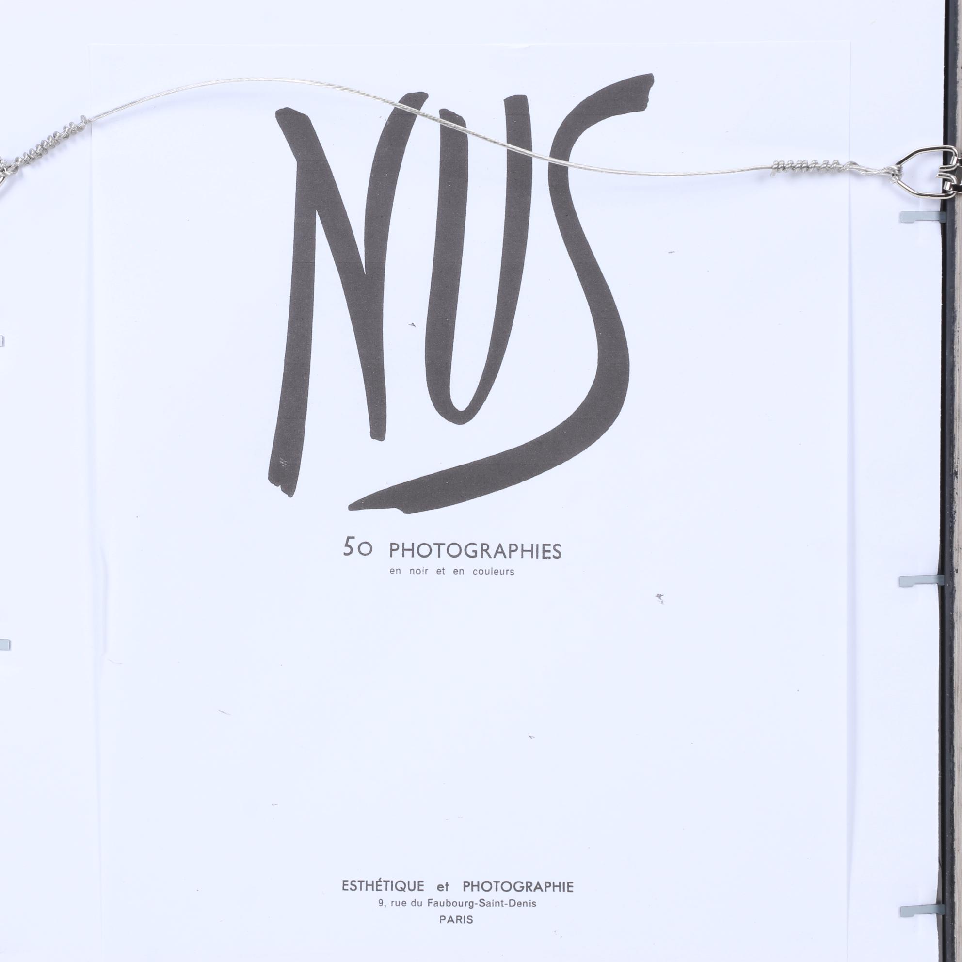 Female Nude Portrait Chromolithograph From "Nus," Circa 1950s