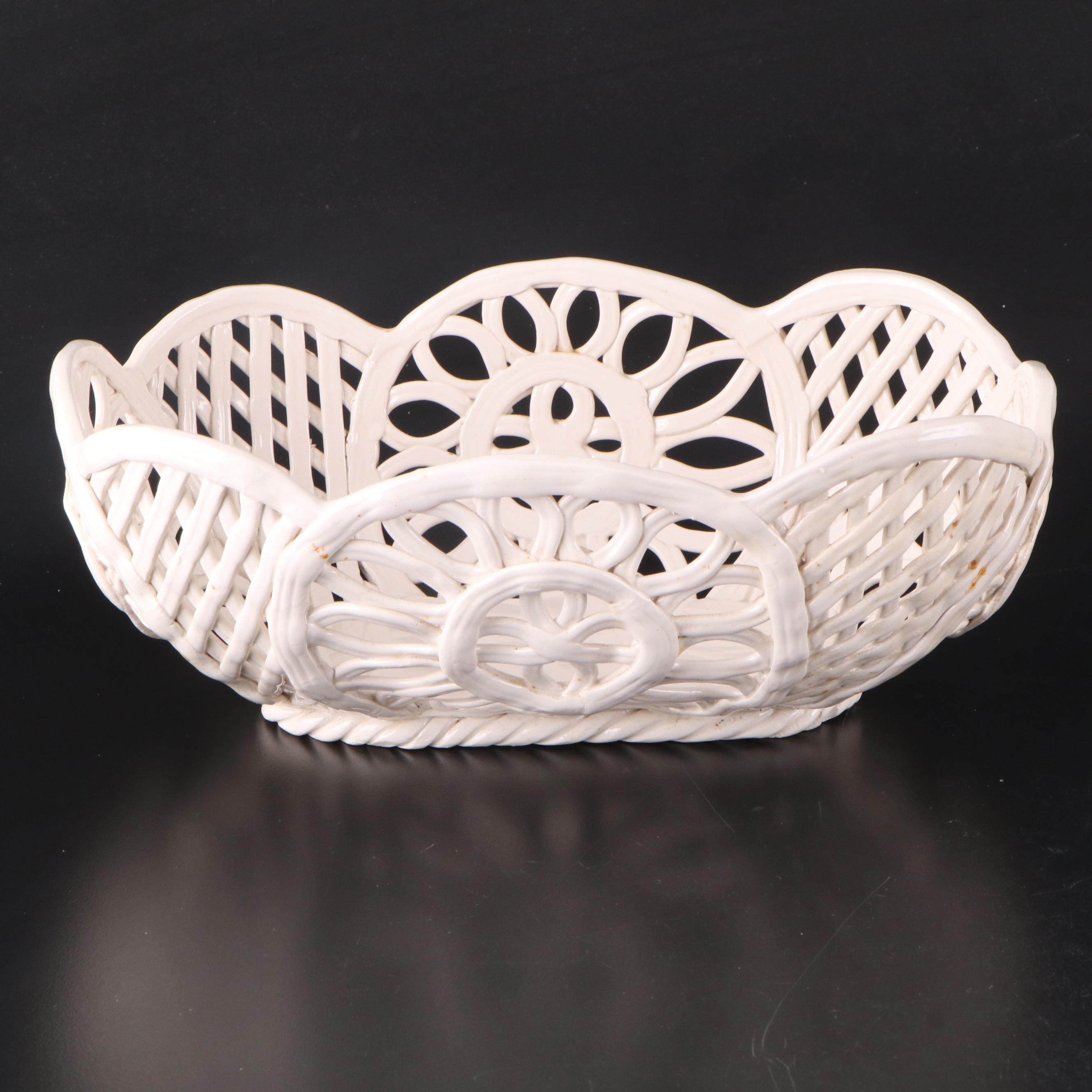 Fossil Staghorn Coral, Fossil Brain Coral and Portuguese Creamware Pottery Bowl