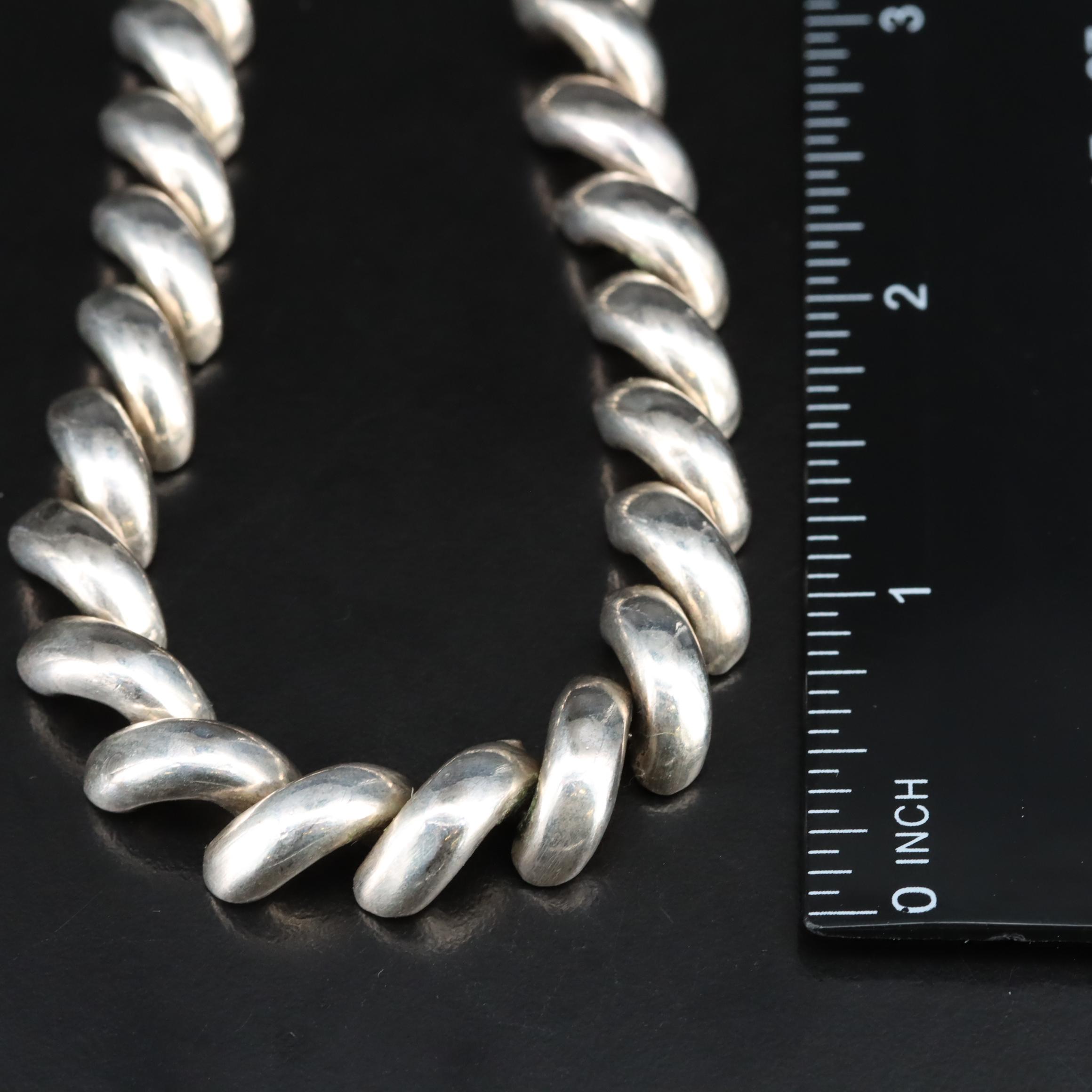 Italian Sterling San Marco Chain Necklace