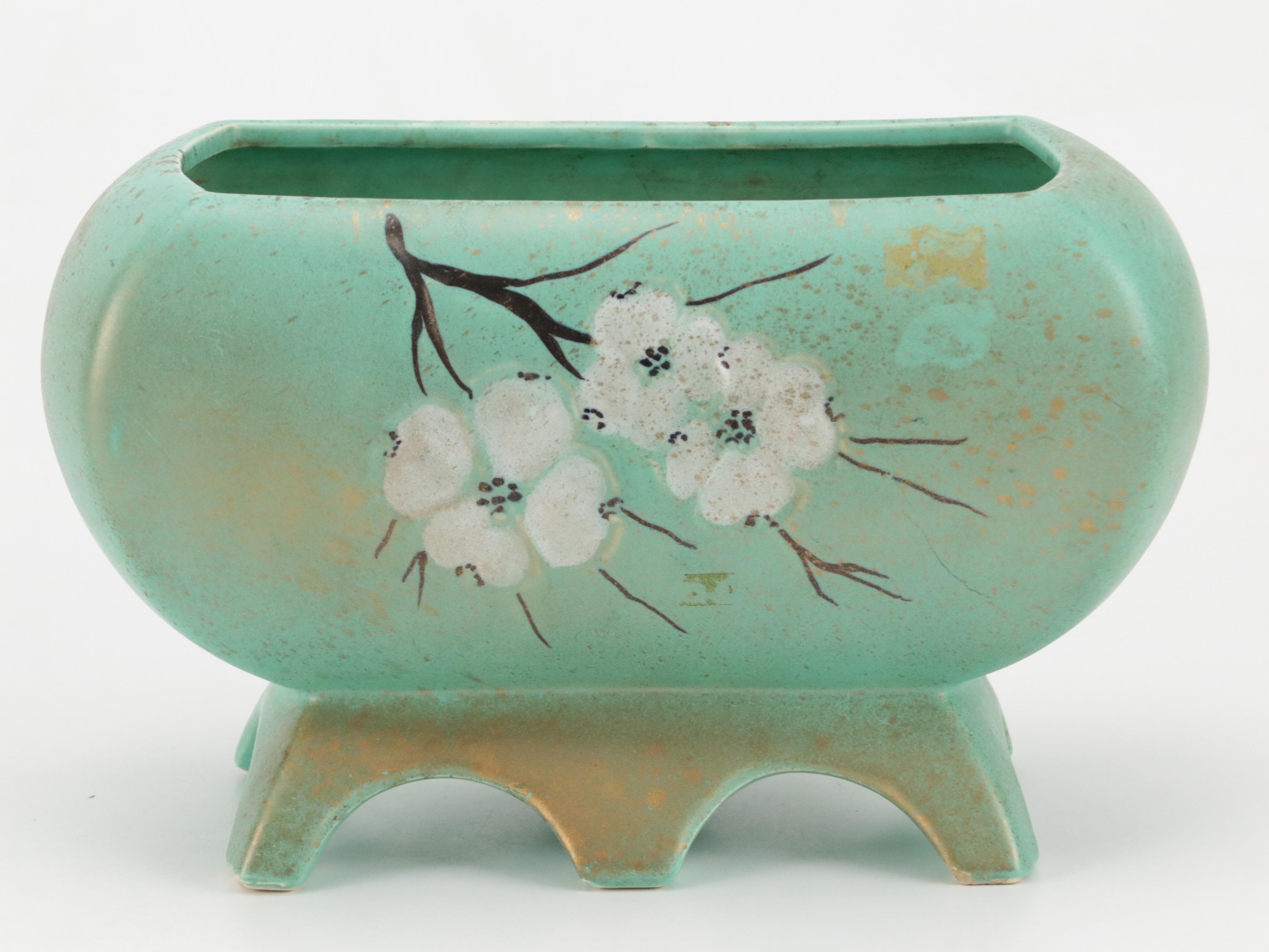 McCoy Pottery Planters with Other Bird Figurine, Mid-20th Century