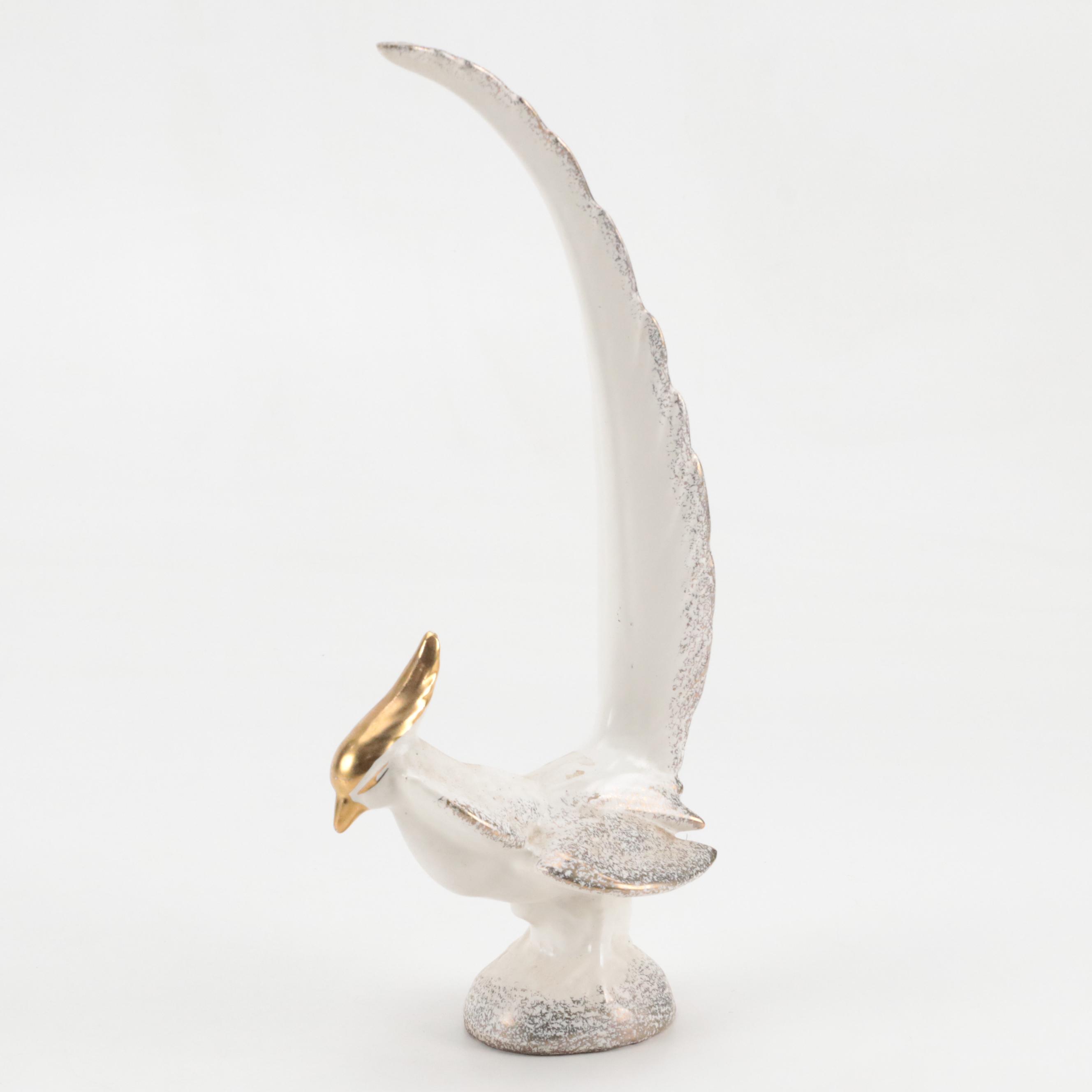 McCoy Pottery Planters with Other Bird Figurine, Mid-20th Century