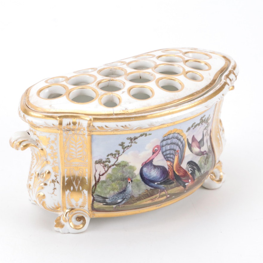 Old Crown Derby Porcelain Bough Pot, Late 19th Century