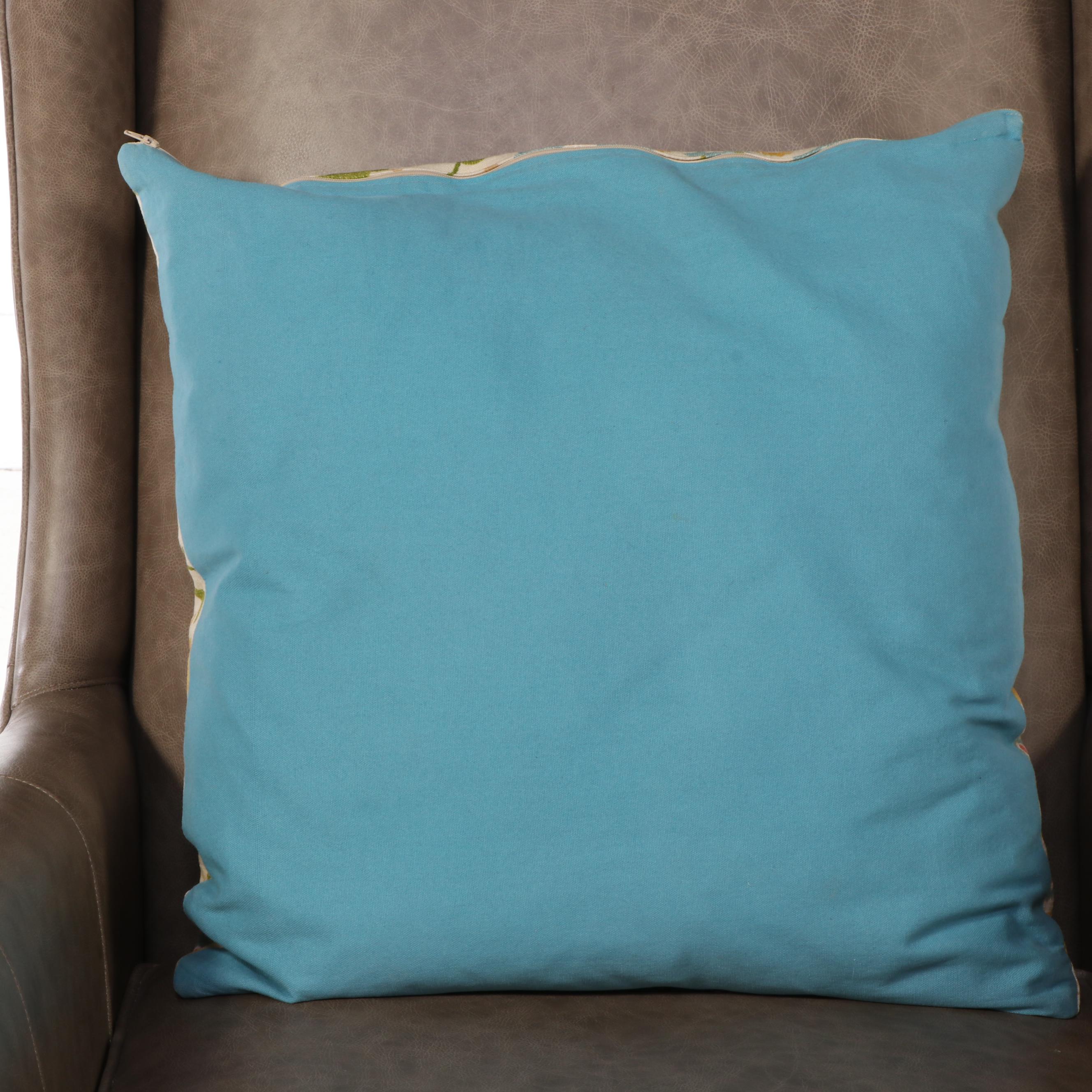 Arhaus Furniture Leather Swivel Wingback Armchair