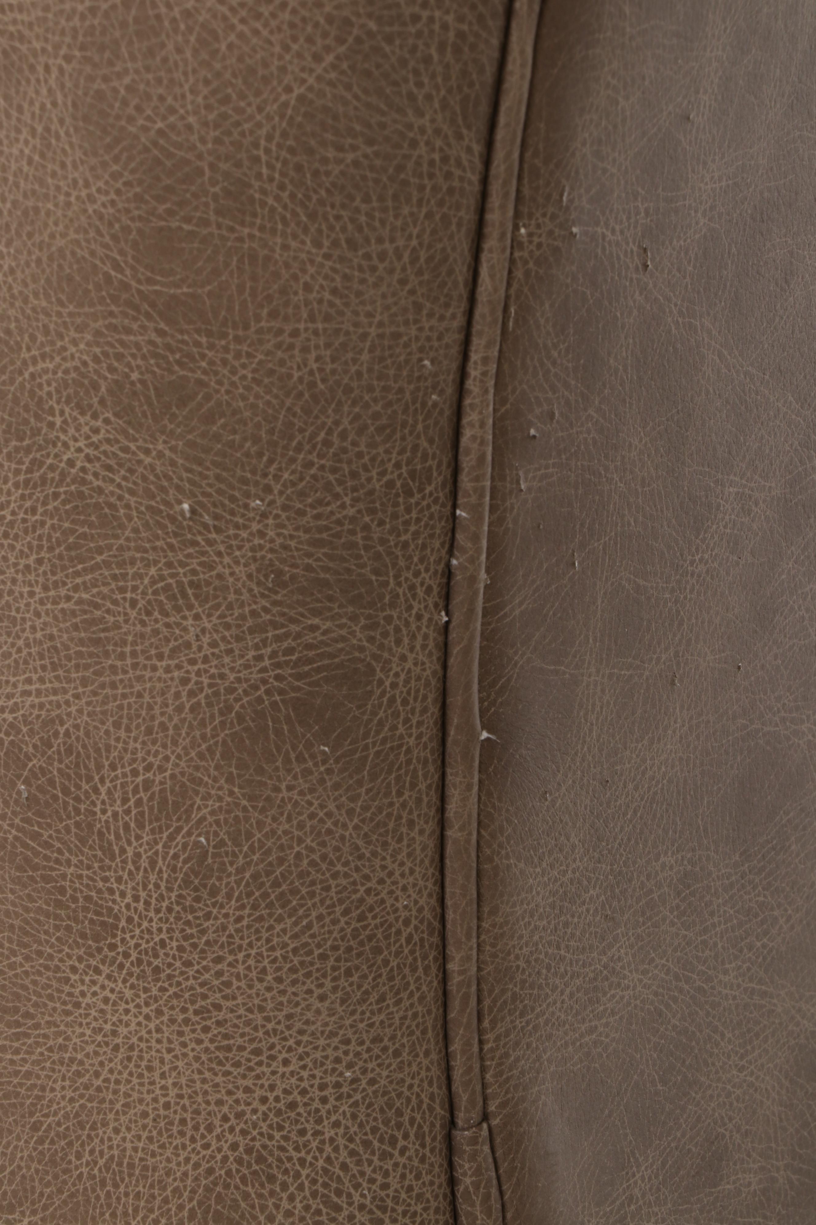 Arhaus Furniture Leather Swivel Wingback Armchair