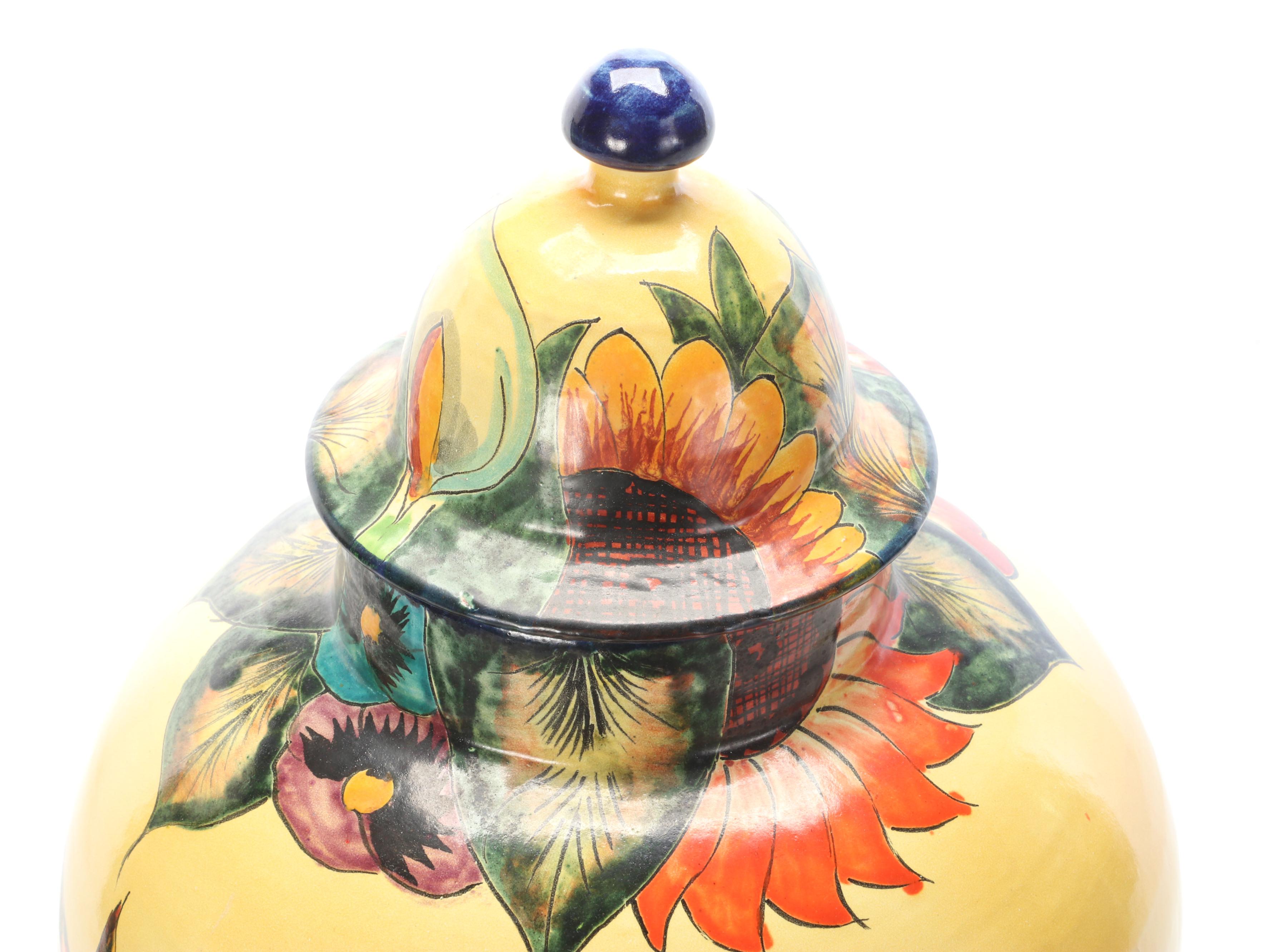 Mexican Majolica Ginger Jar