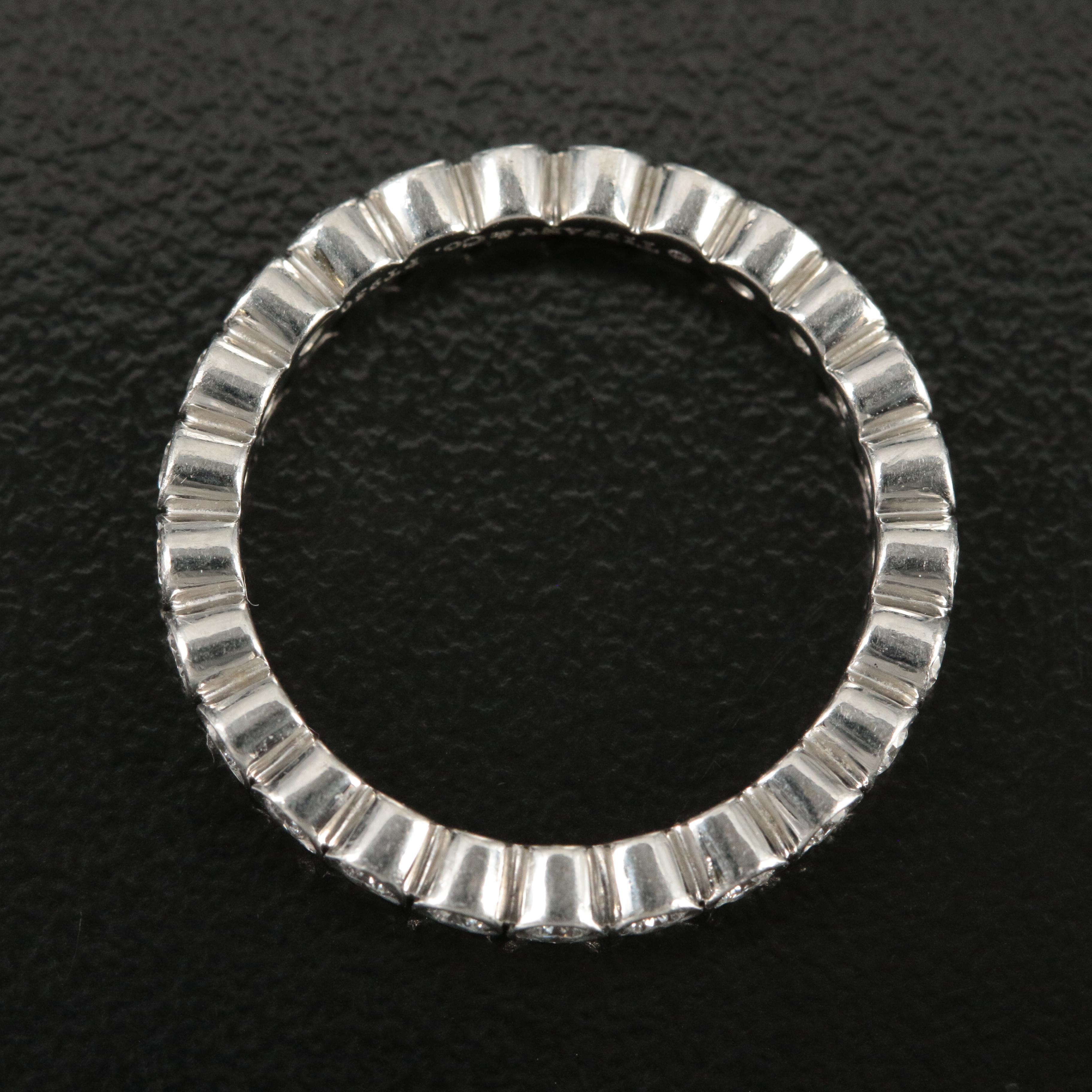 Tiffany & Co. "Jazz" Platinum 0.63 CTW Diamond Bezel Set Eternity Band