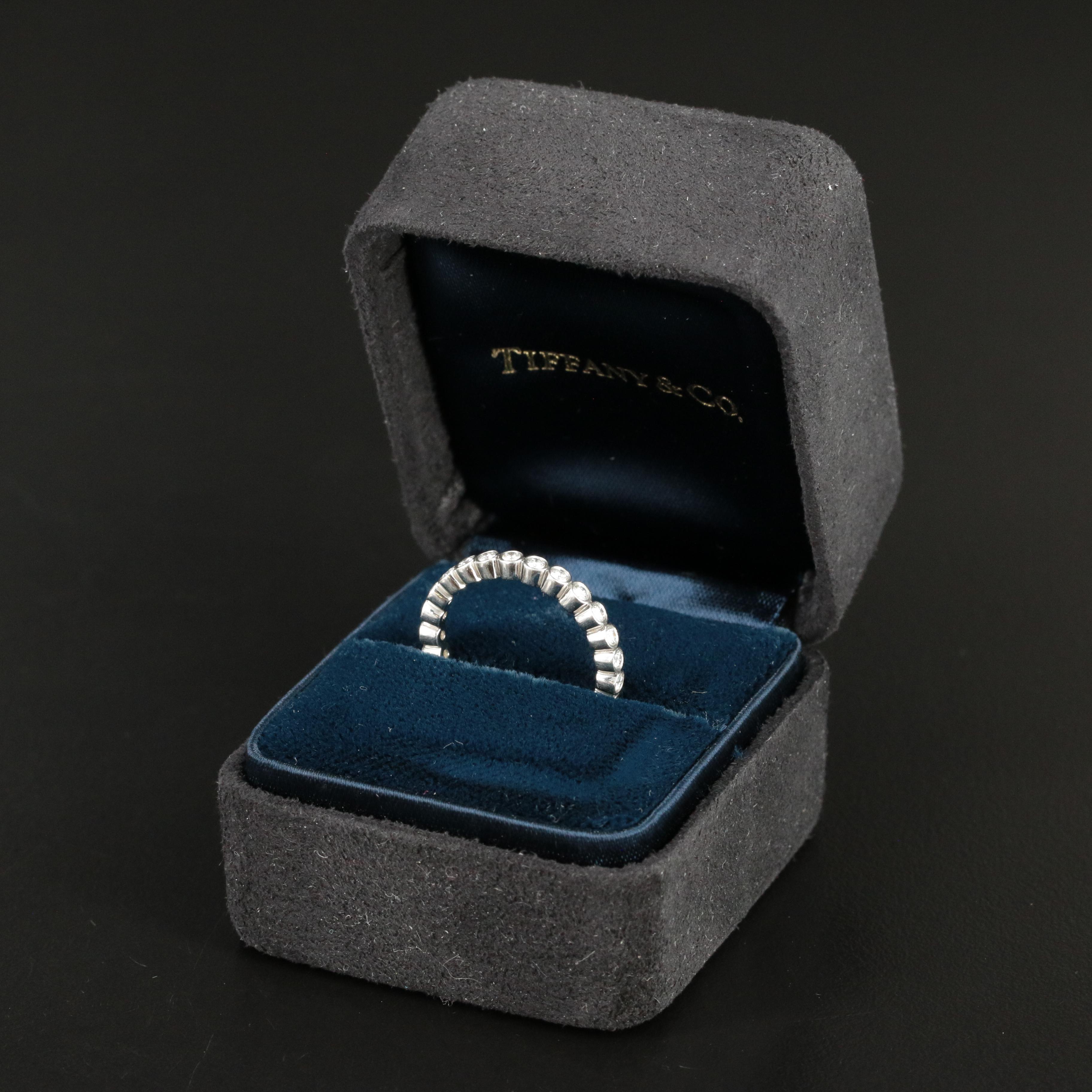 Tiffany & Co. "Jazz" Platinum 0.63 CTW Diamond Bezel Set Eternity Band