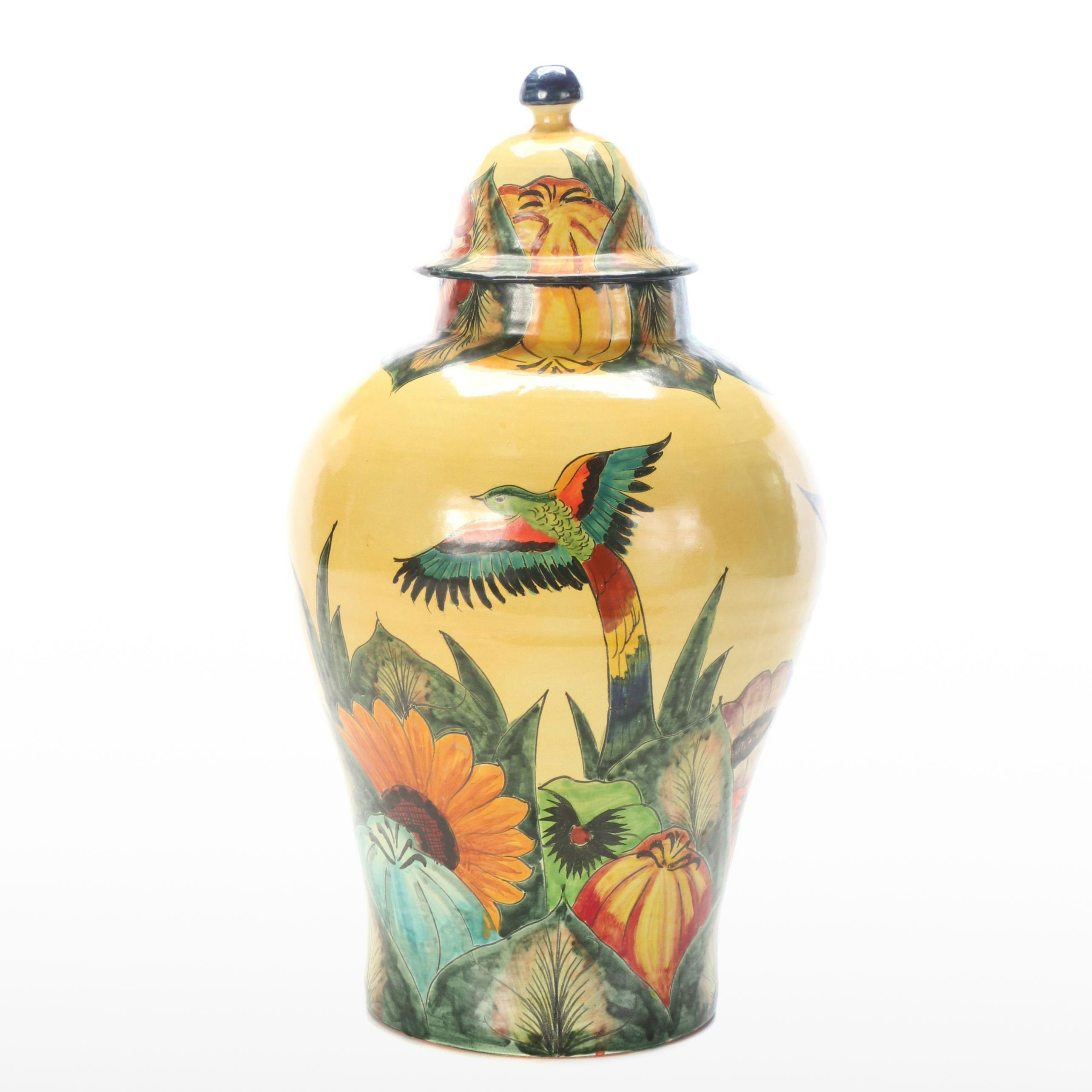 Mexican Majolica Ginger Jar