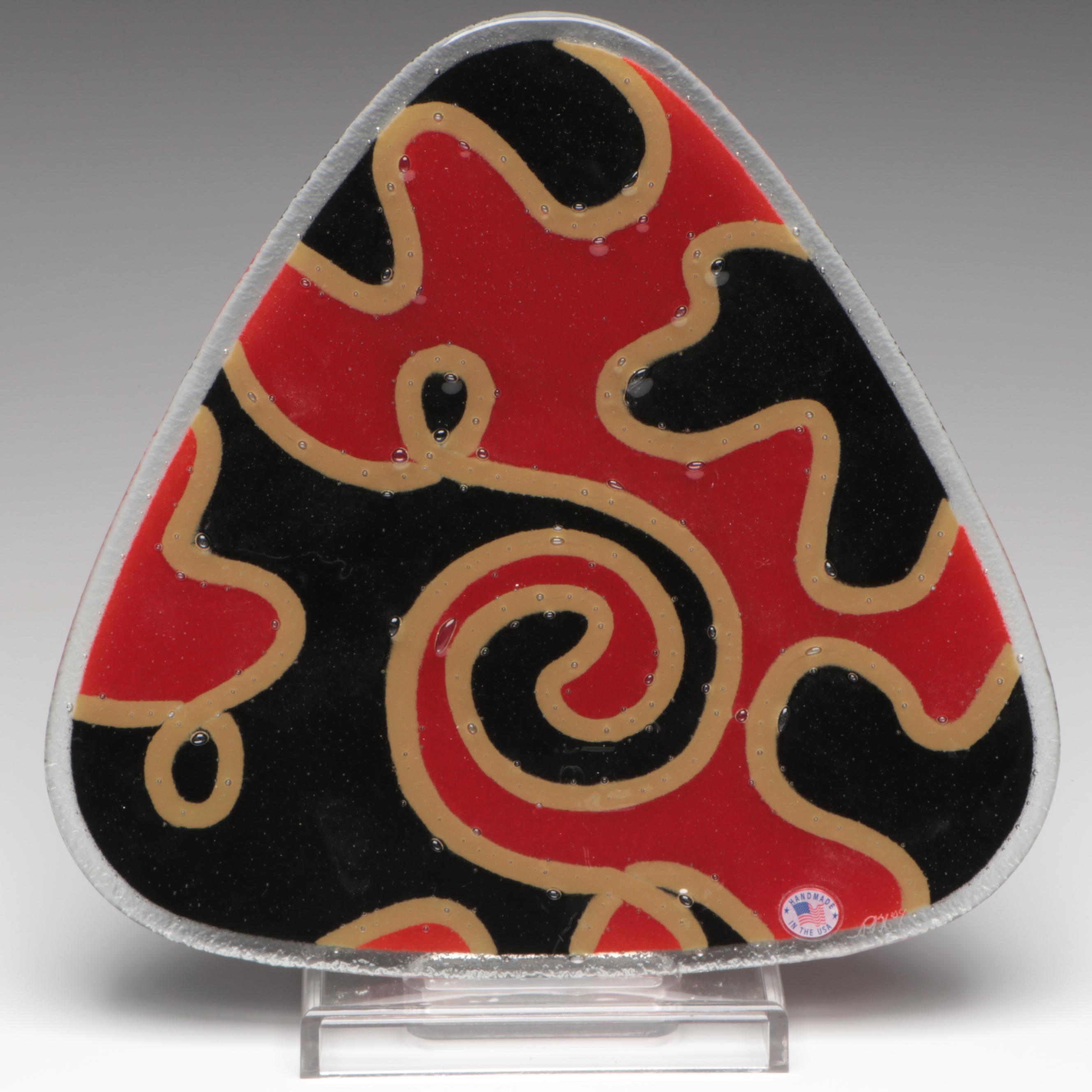 Peggy Karr Fused Art Glass Platters, 2004