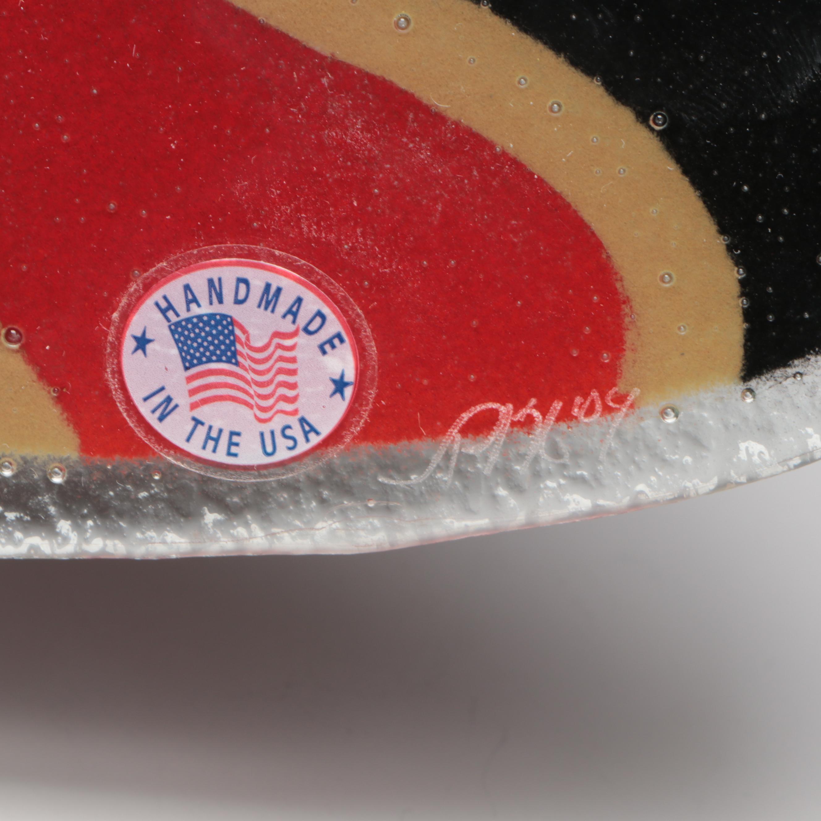 Peggy Karr Fused Art Glass Platters, 2004