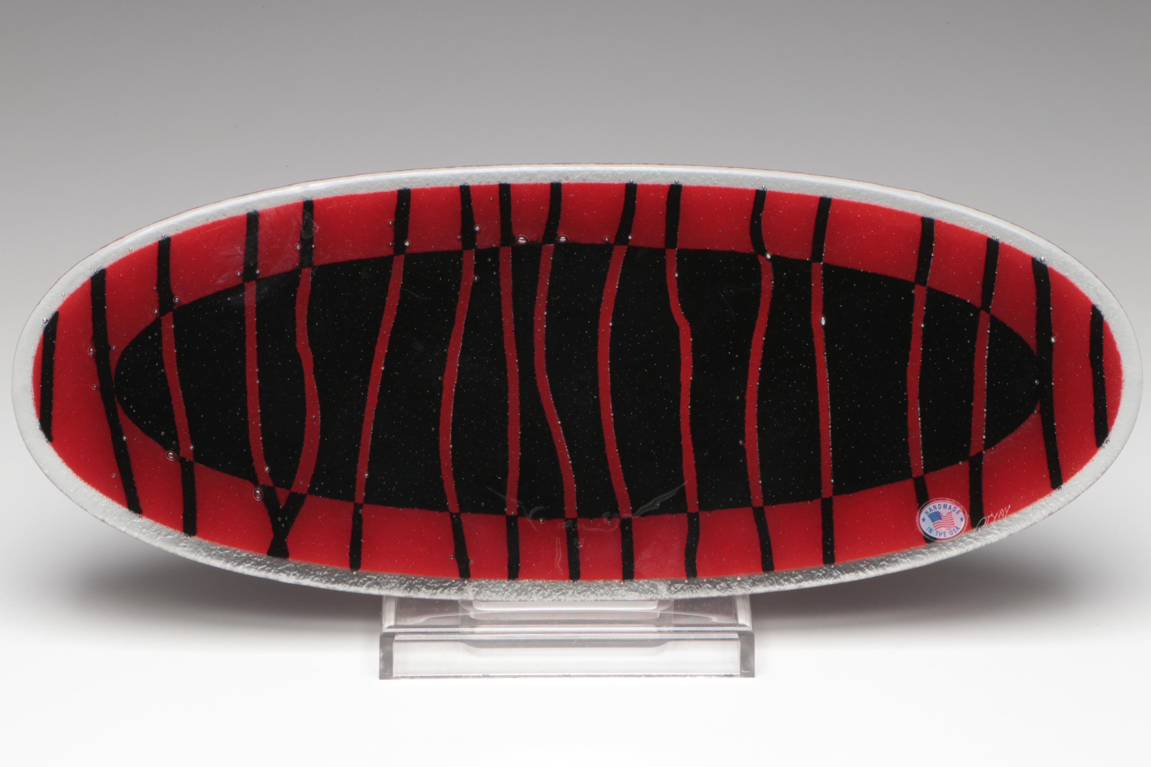 Peggy Karr Fused Art Glass Platters, 2004