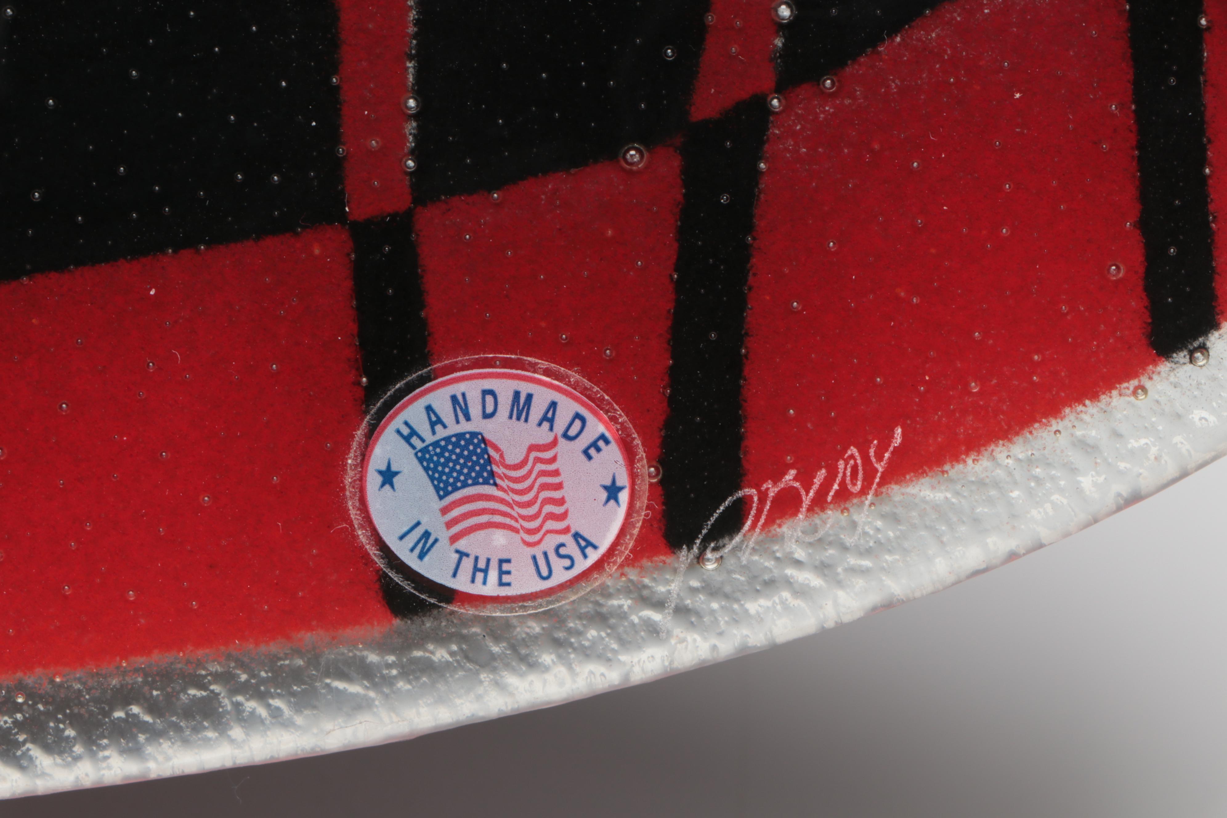 Peggy Karr Fused Art Glass Platters, 2004