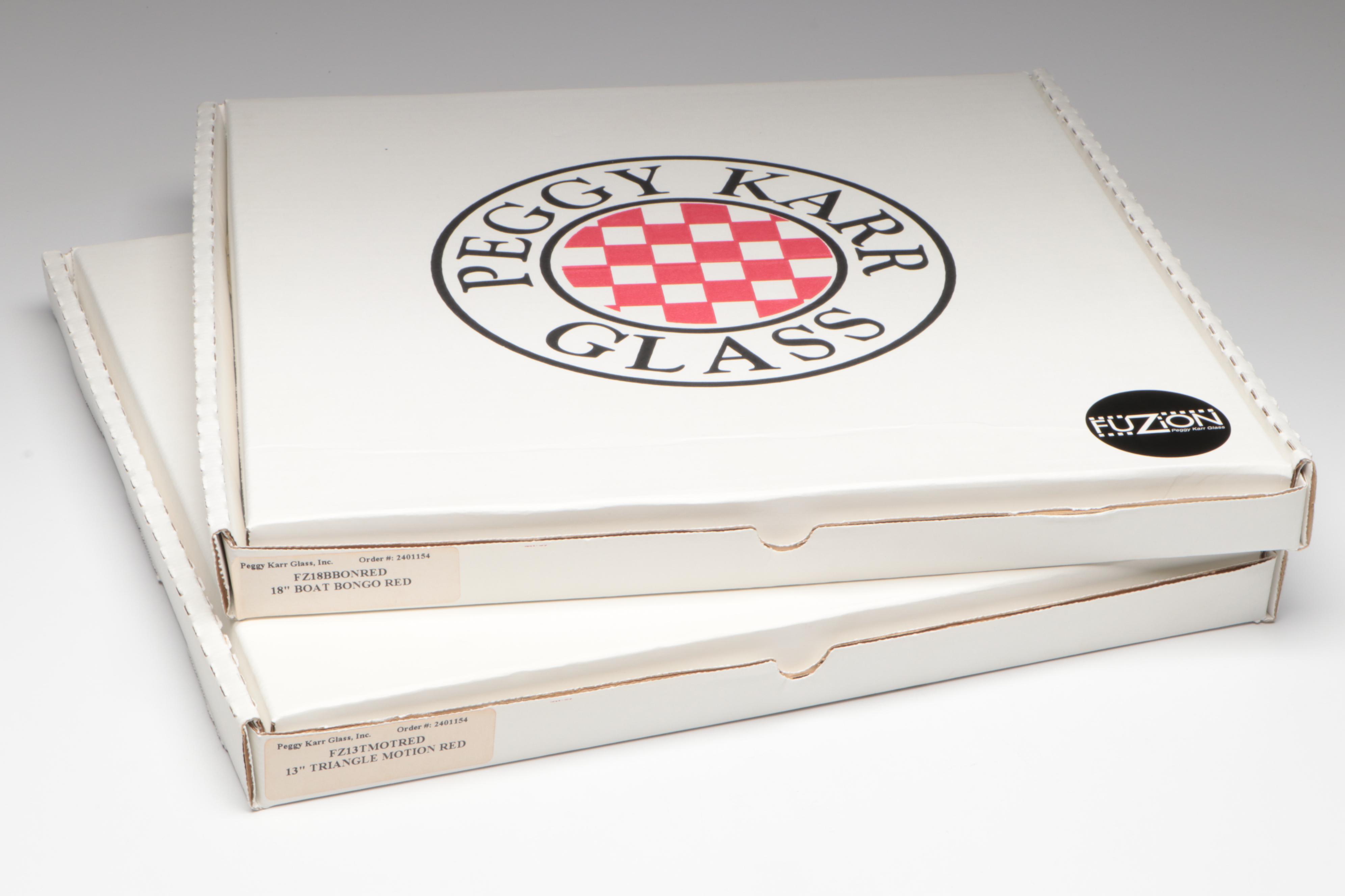 Peggy Karr Fused Art Glass Platters, 2004