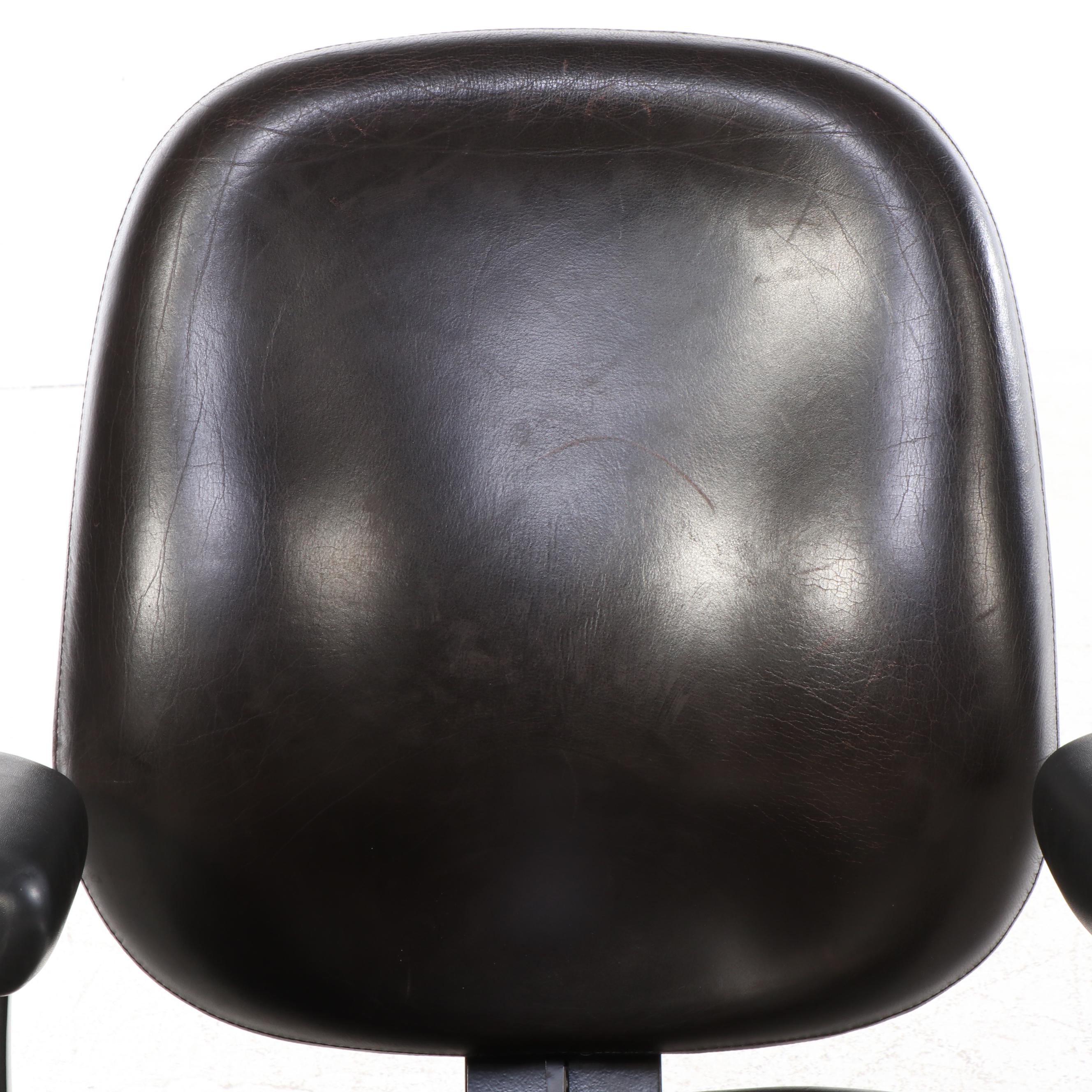 Herman Miller Faux Leather Office Chairs on Wheels