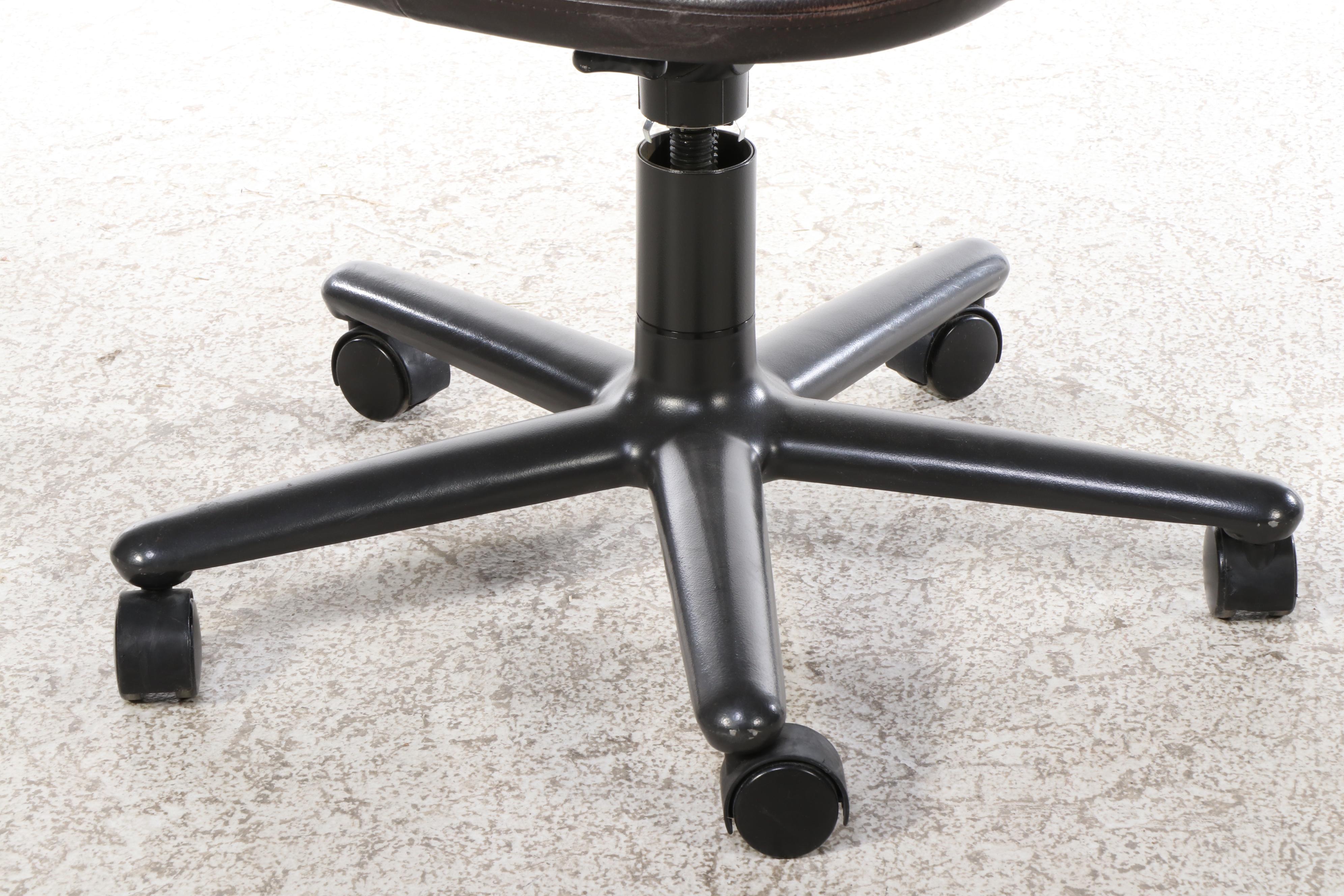 Herman Miller Faux Leather Office Chairs on Wheels