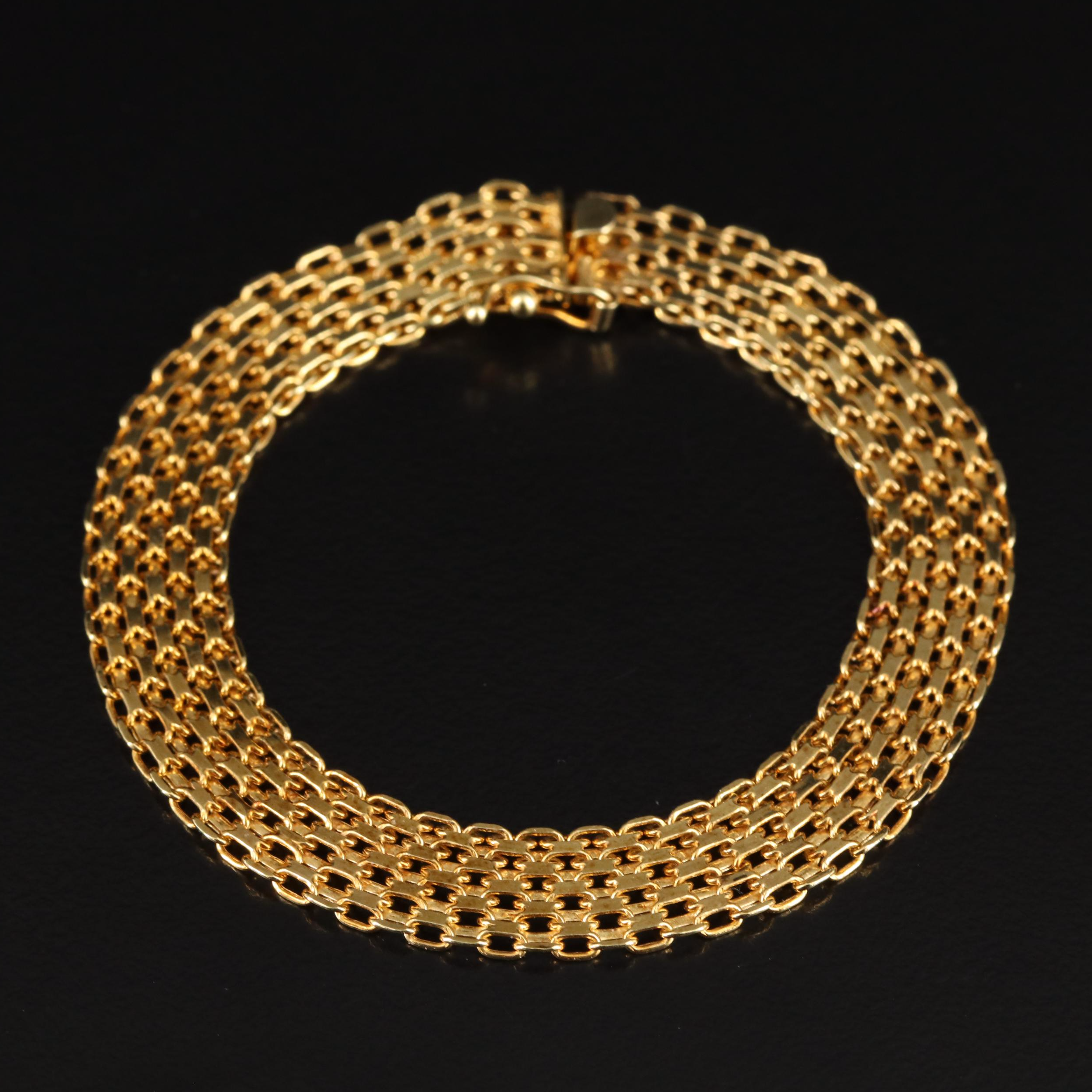 14K Mesh Link Bracelet