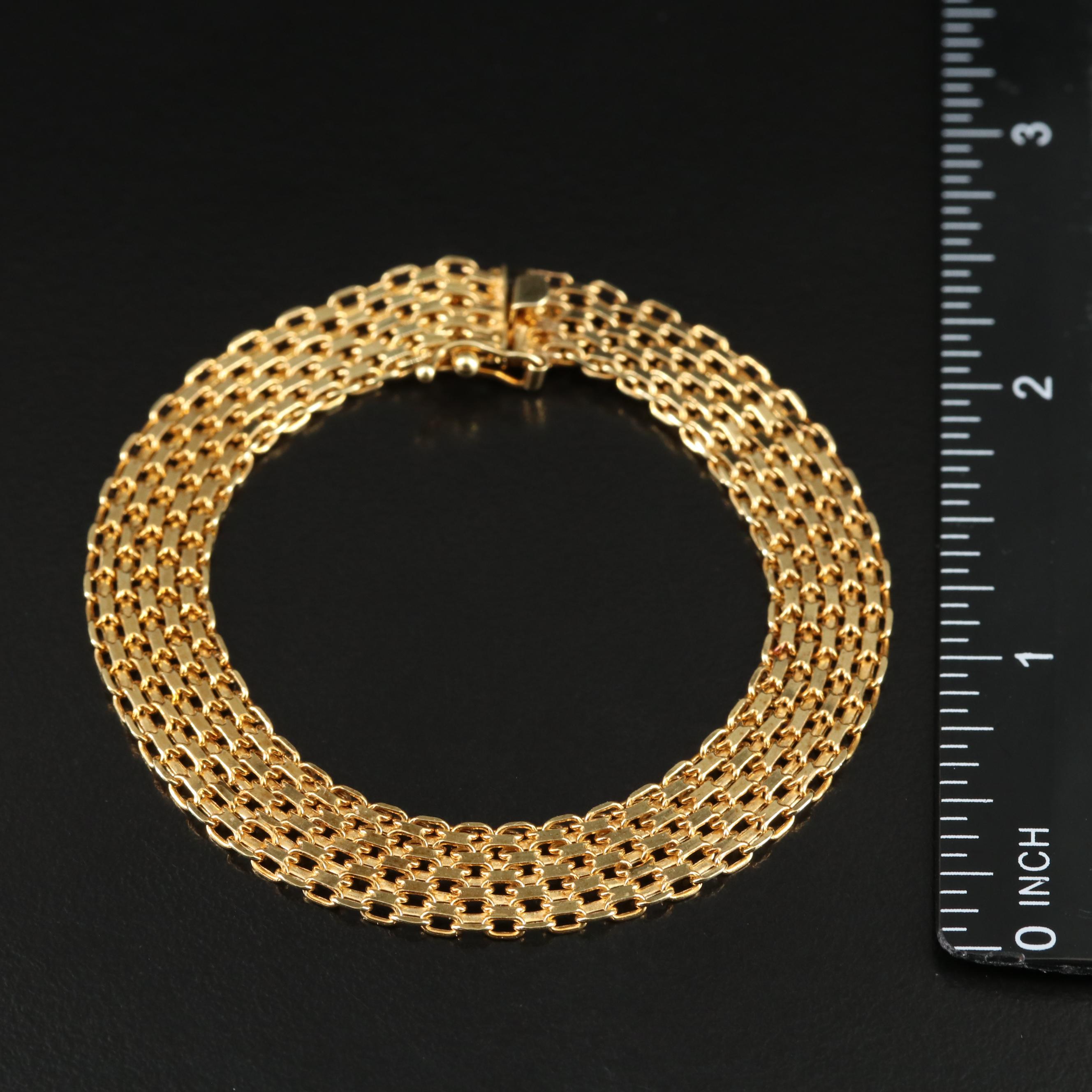 14K Mesh Link Bracelet