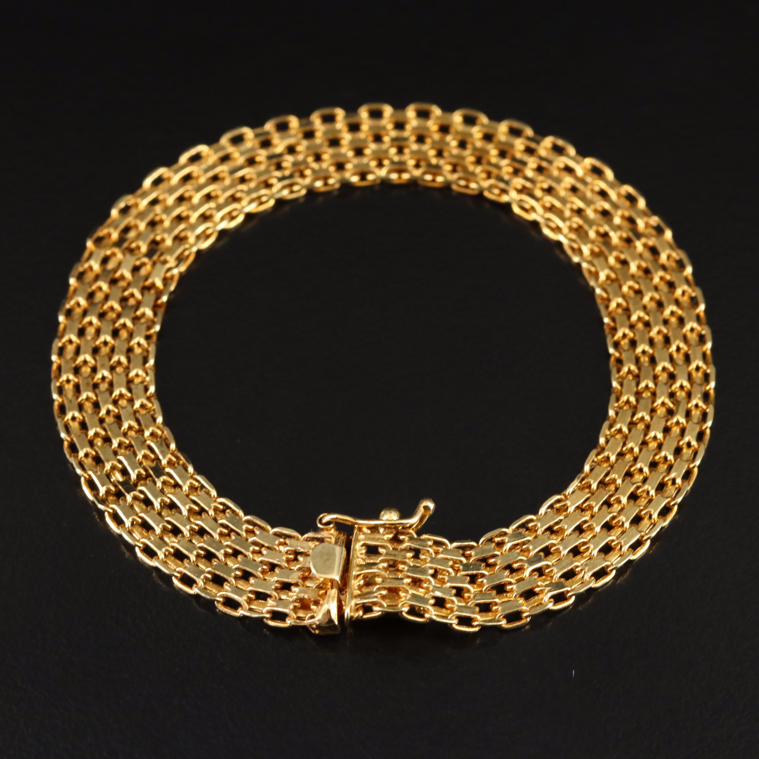 14K Mesh Link Bracelet