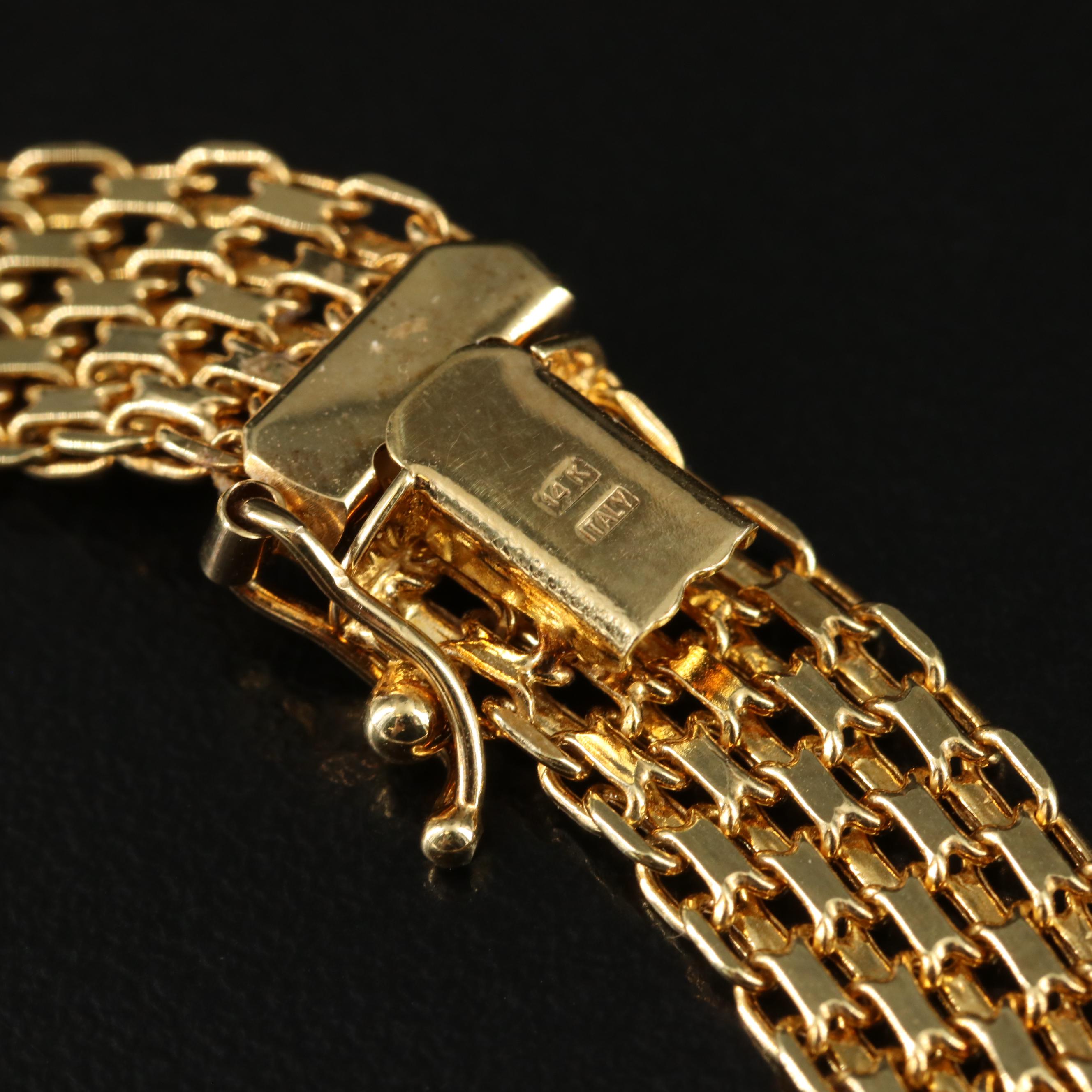 14K Mesh Link Bracelet