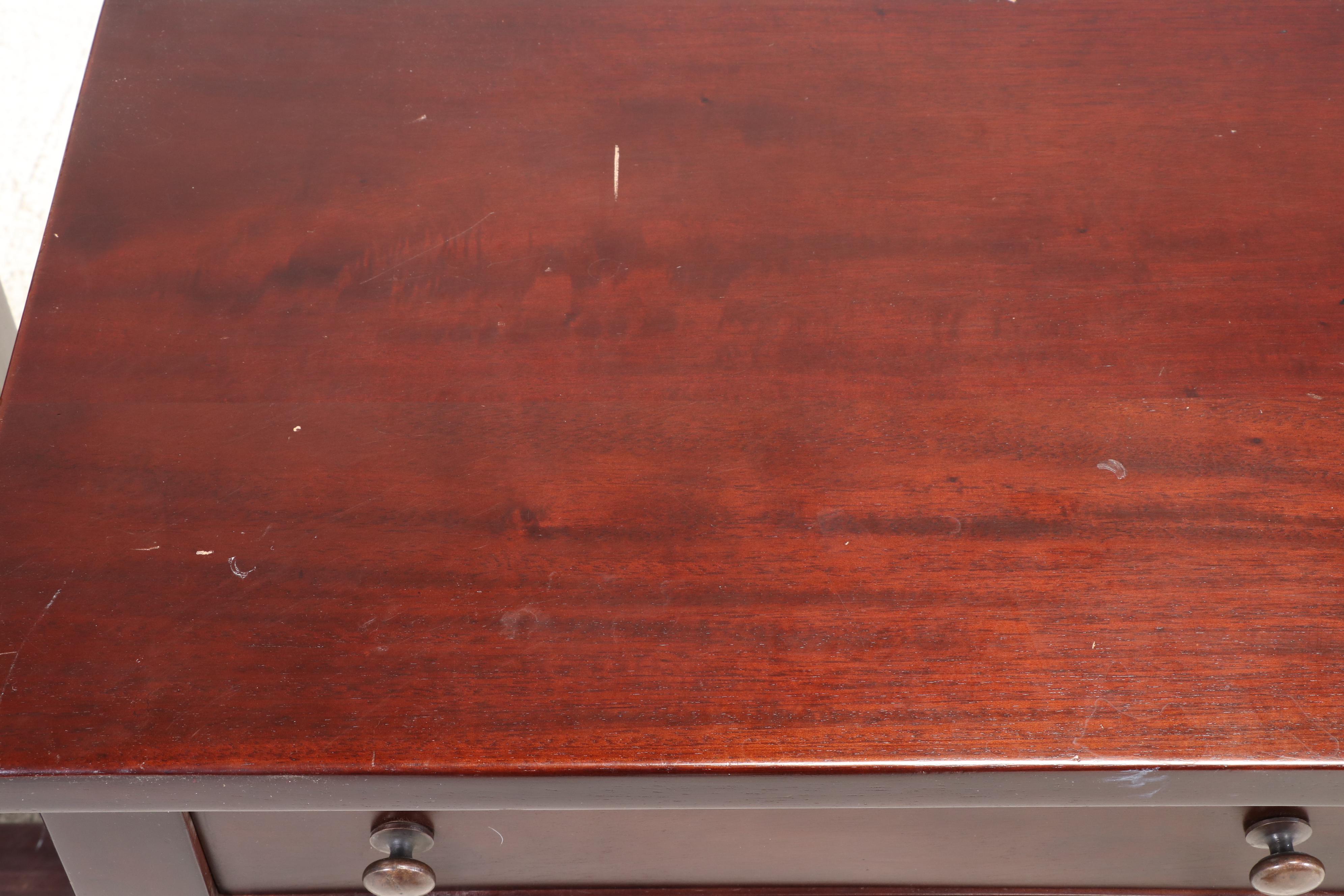 Pair of Contemporary Hardwood Two-Drawer Side Tables