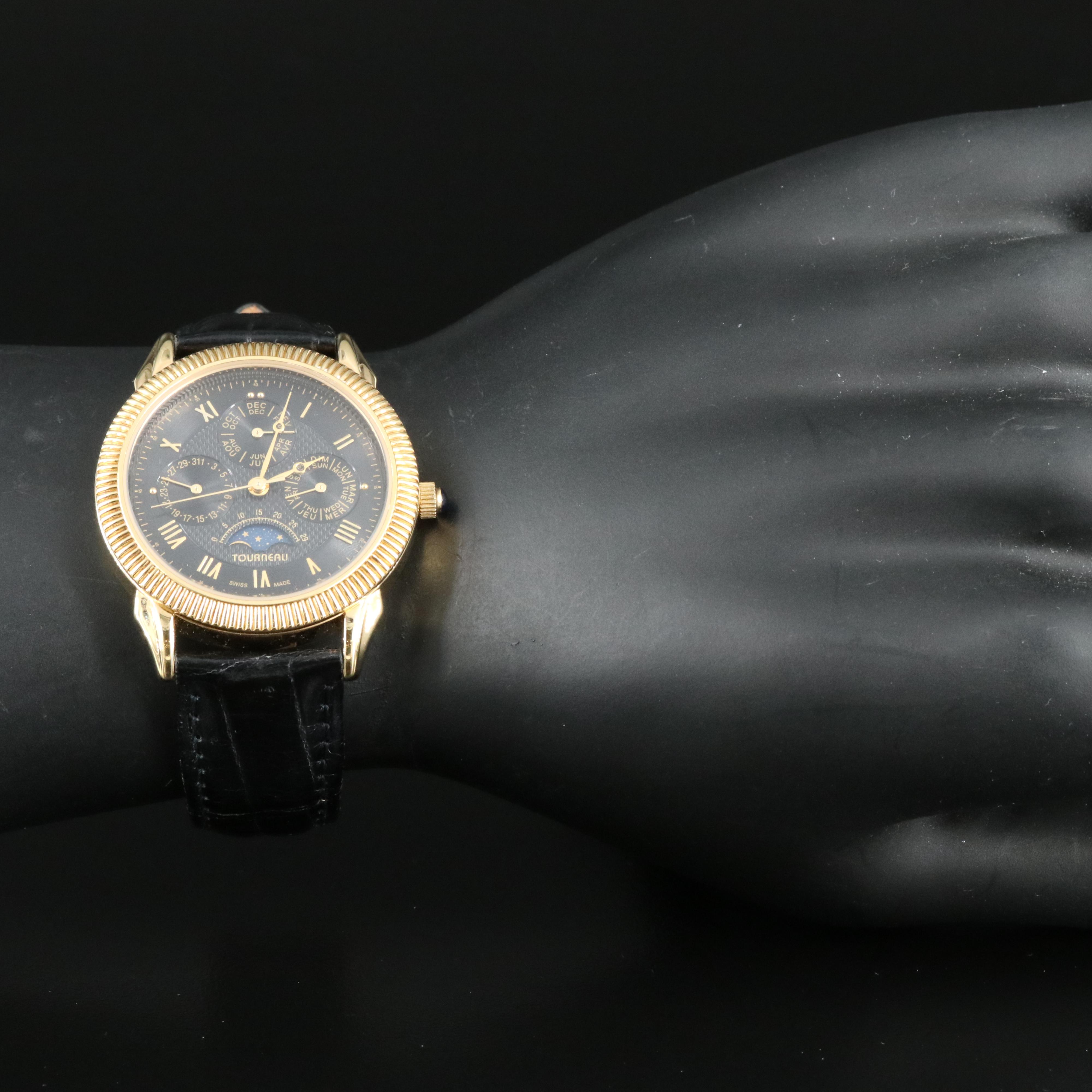 Tourneau Moonphase Triple Calendar Quartz Watch