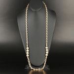 Christian Dior Faux Pearl Textured Link Necklace
