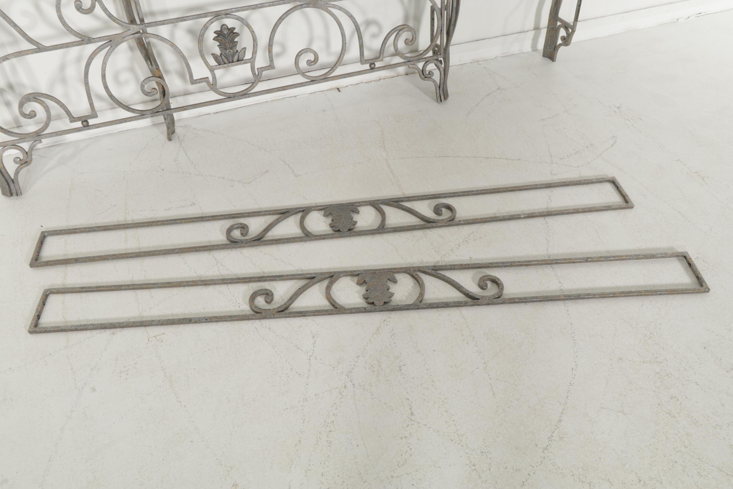 Scrolled Wrought Iron Queen Size Bed in Antiqued Finish