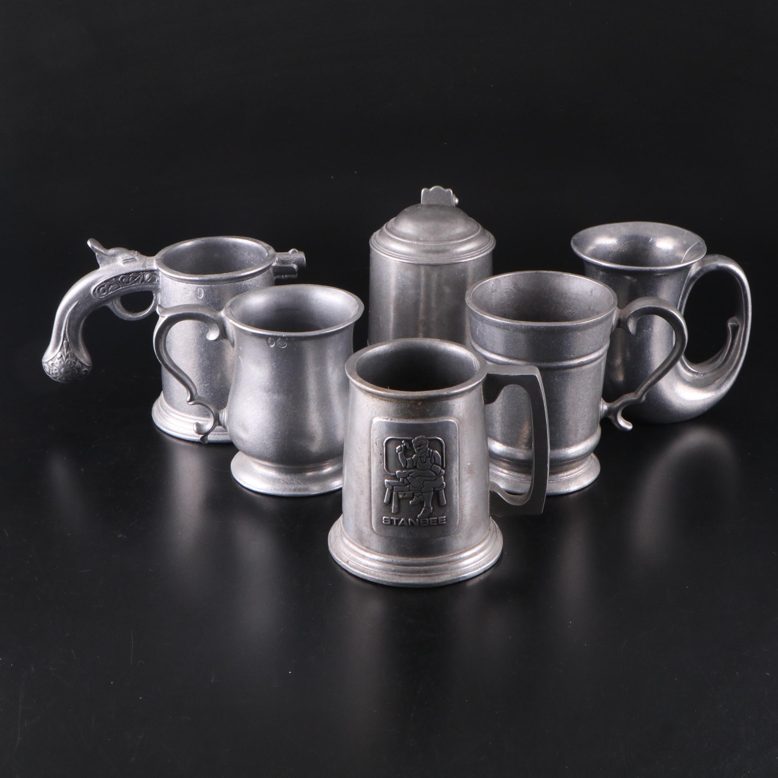 Wilton-Armetale Pewter Beer Steins, Mid to Late 20th Century