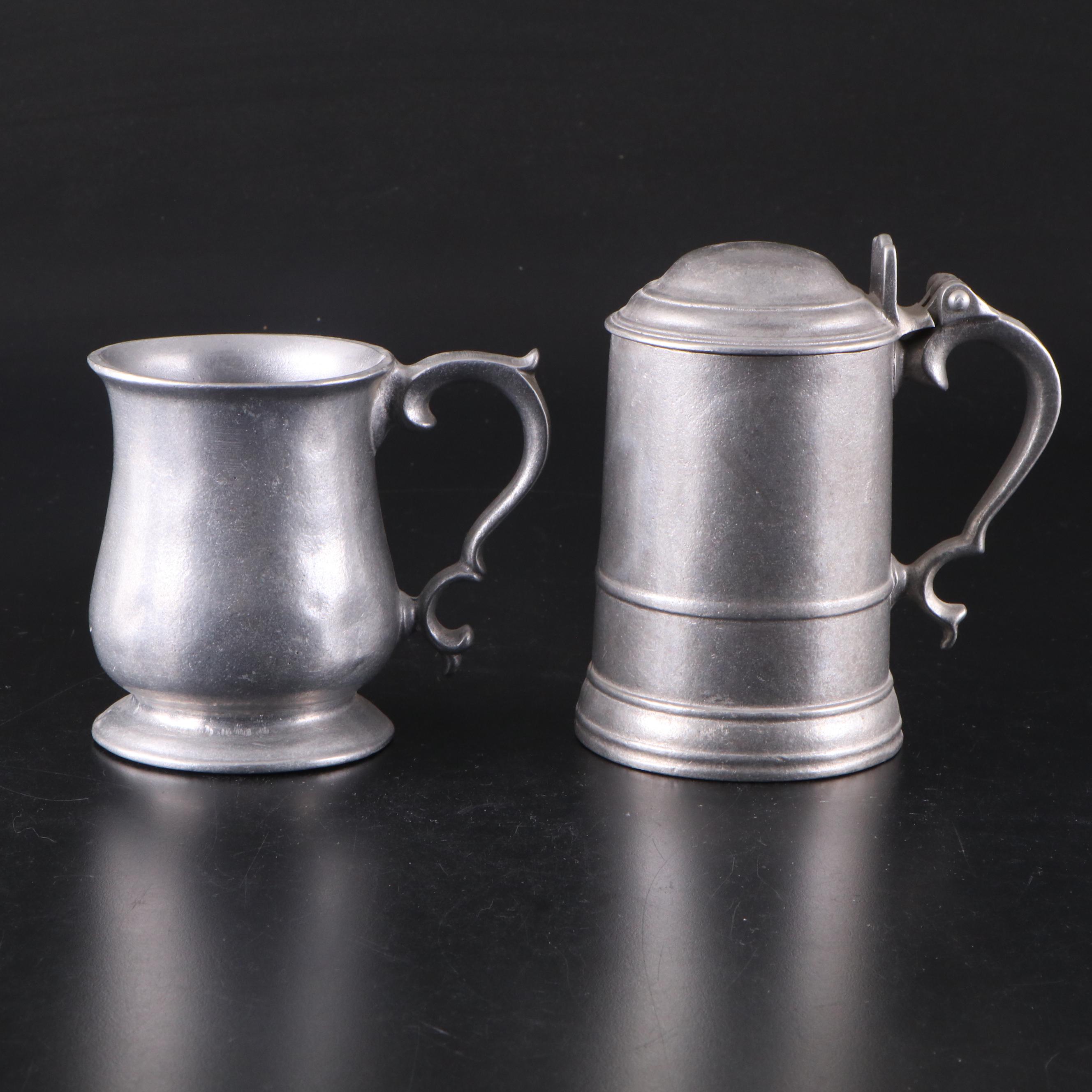 Wilton-Armetale Pewter Beer Steins, Mid to Late 20th Century