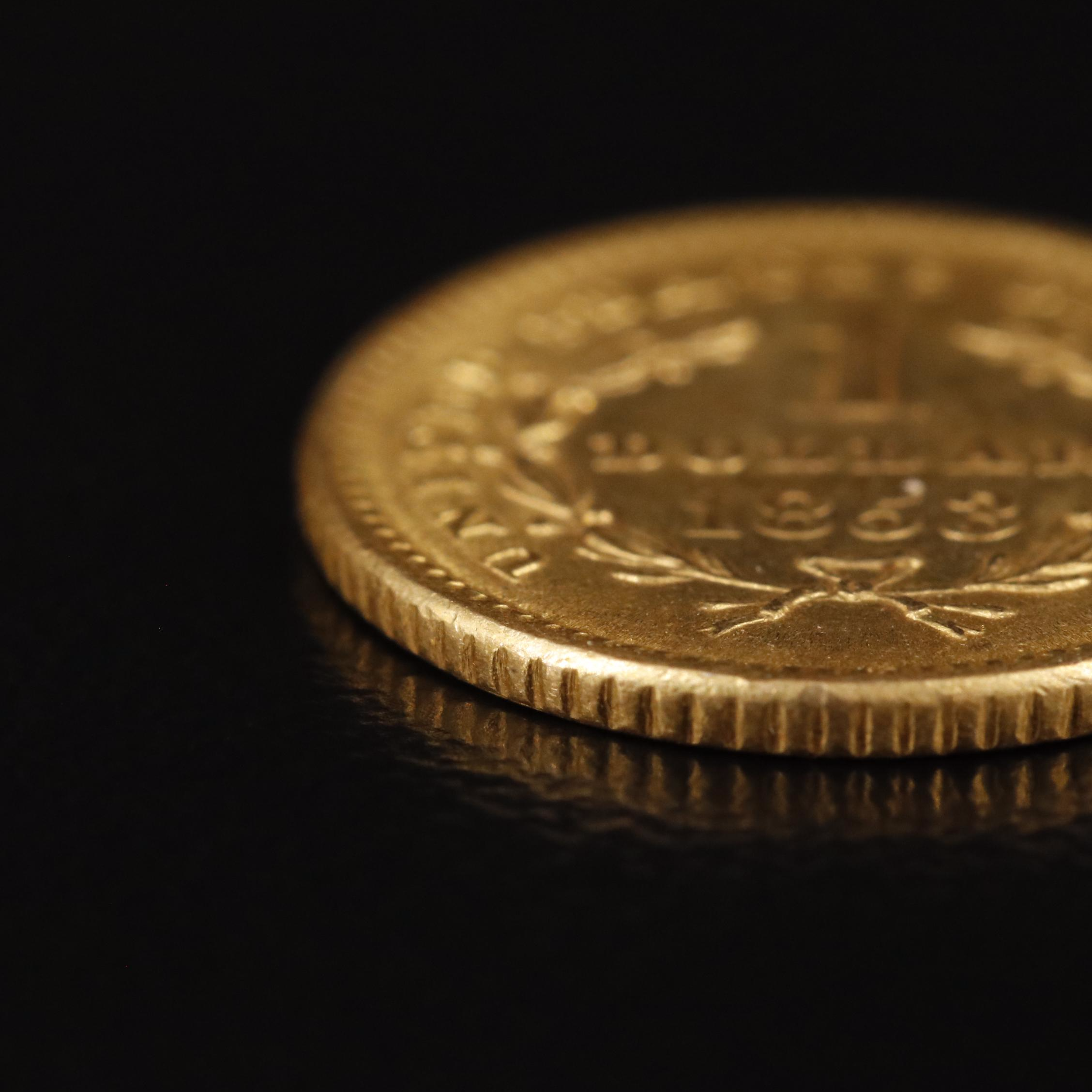 1853 Liberty Head $1 Gold Coin