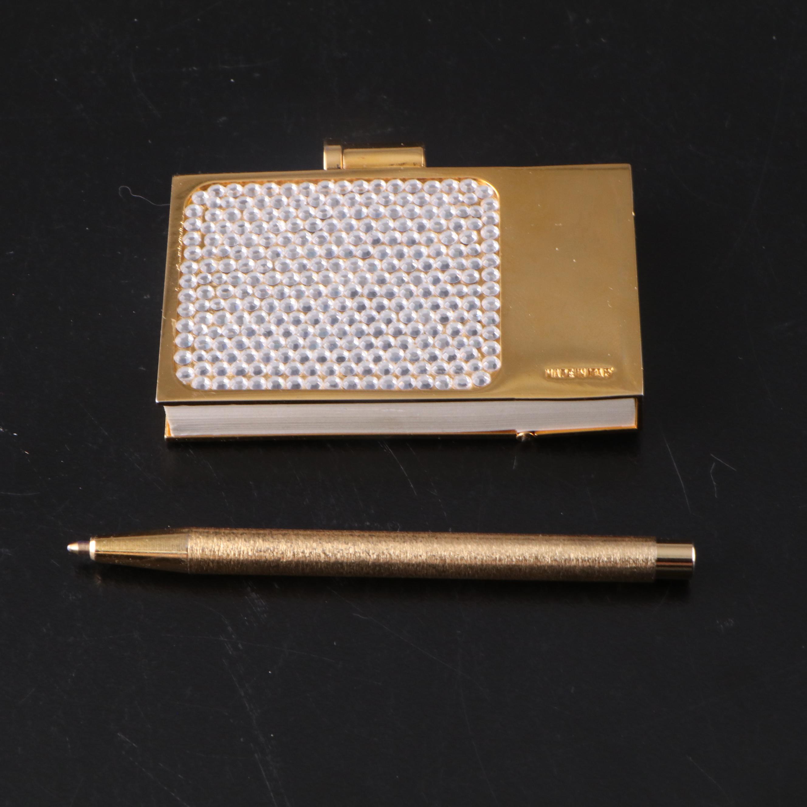 Judith Leiber Crystal Embellished Pill Boxes and Mini Notepad