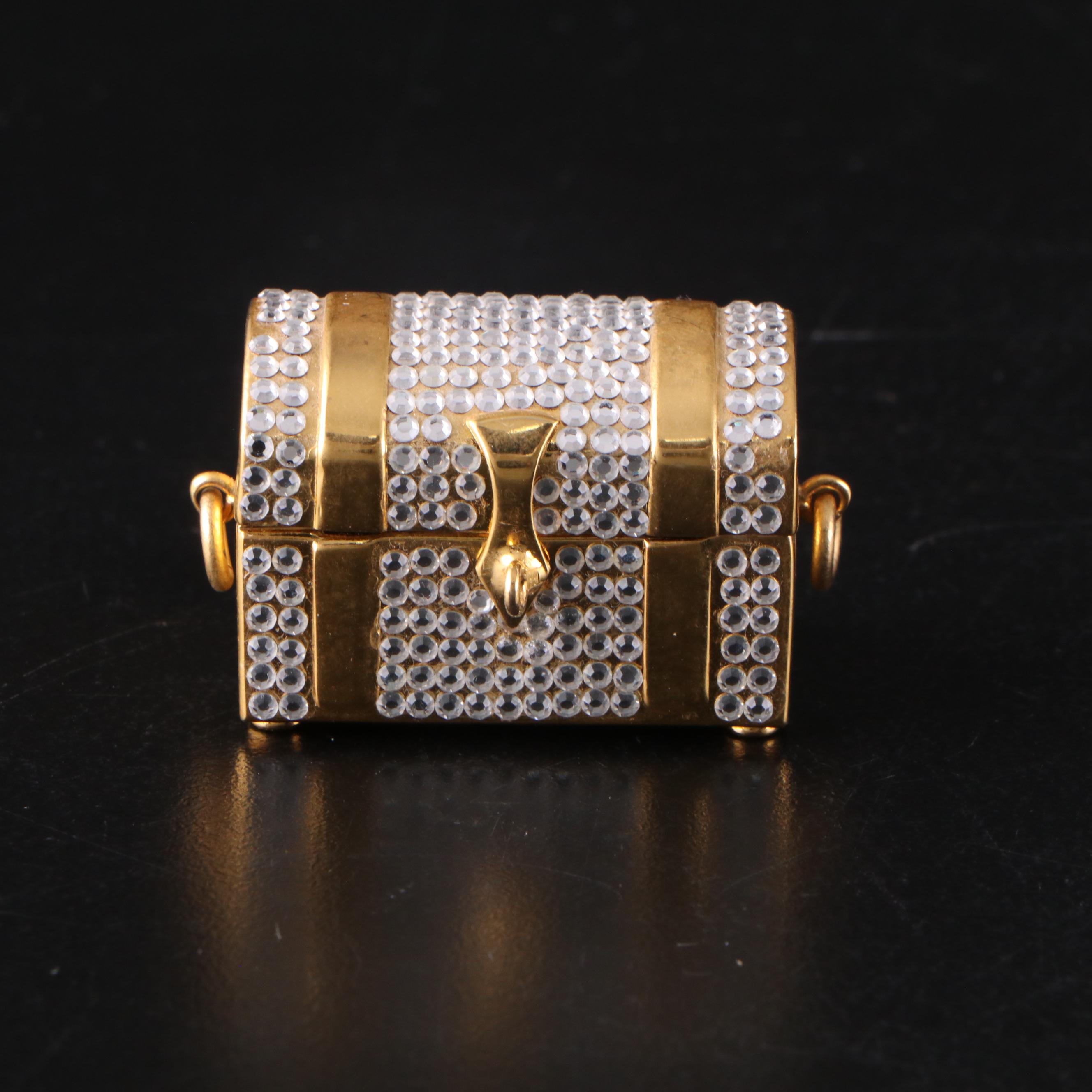 Judith Leiber Crystal Embellished Pill Boxes and Mini Notepad