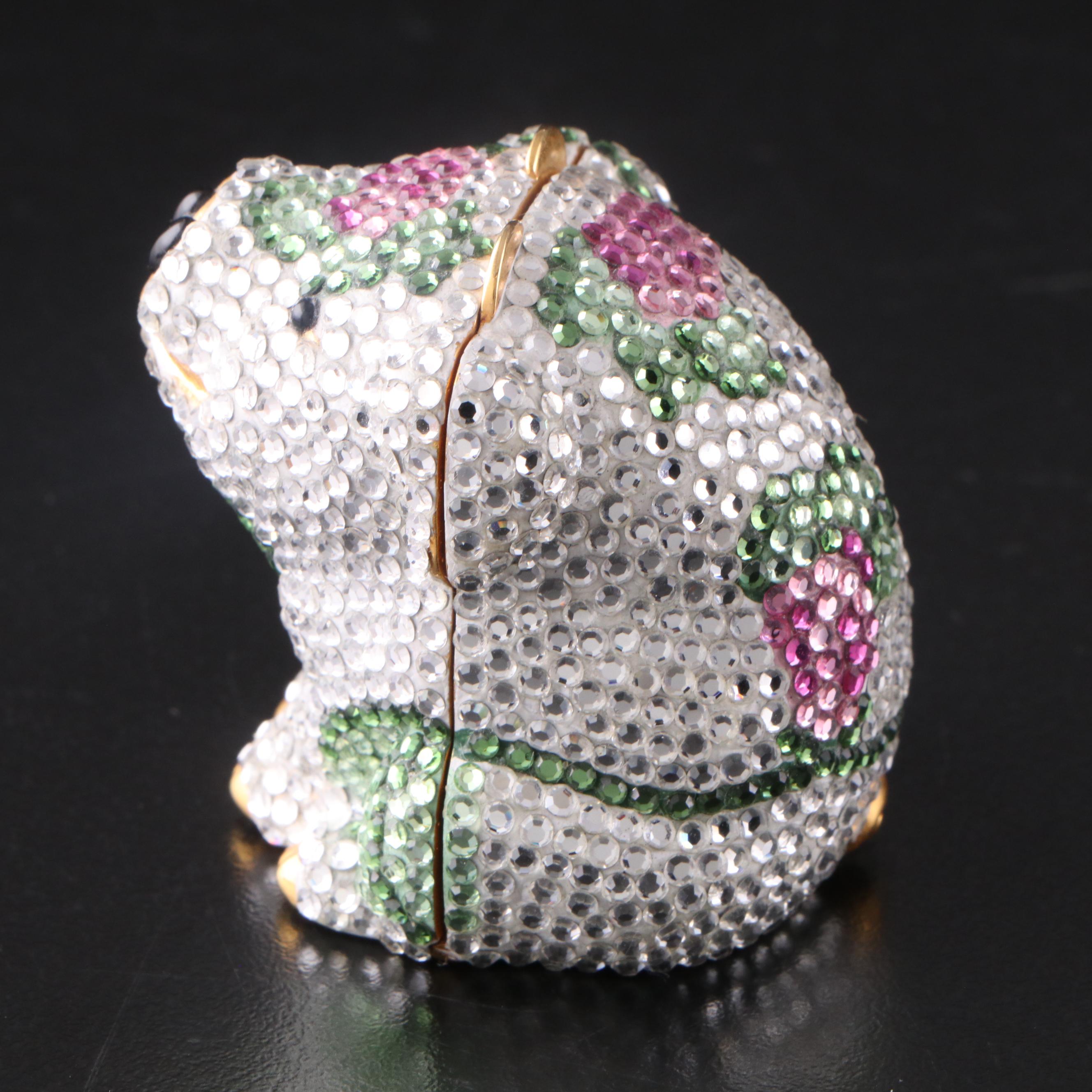 Judith Leiber Crystal Embellished Pill Boxes and Mini Notepad