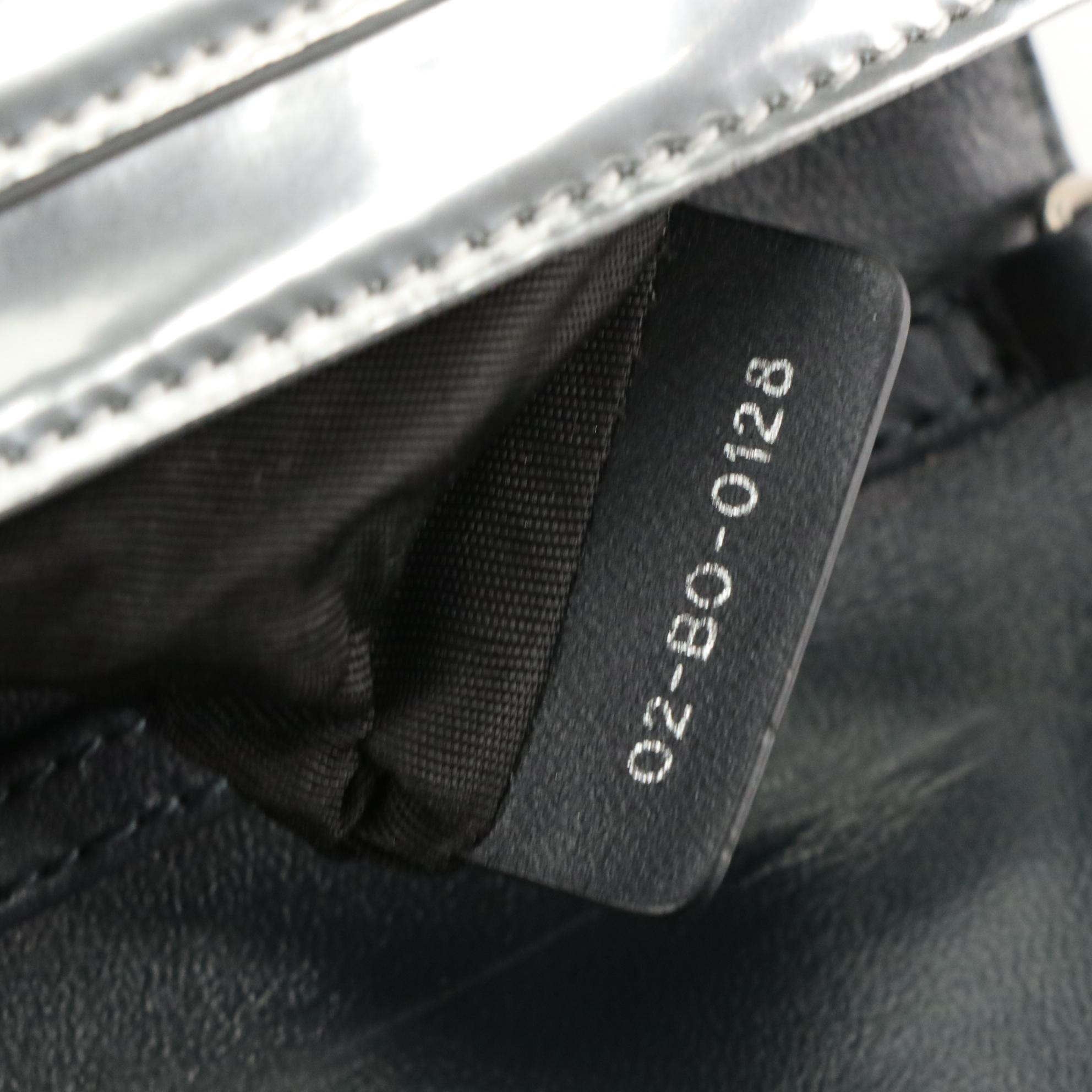 Dior Diorama Wallet on Chain in Microcannage in Patent Leather