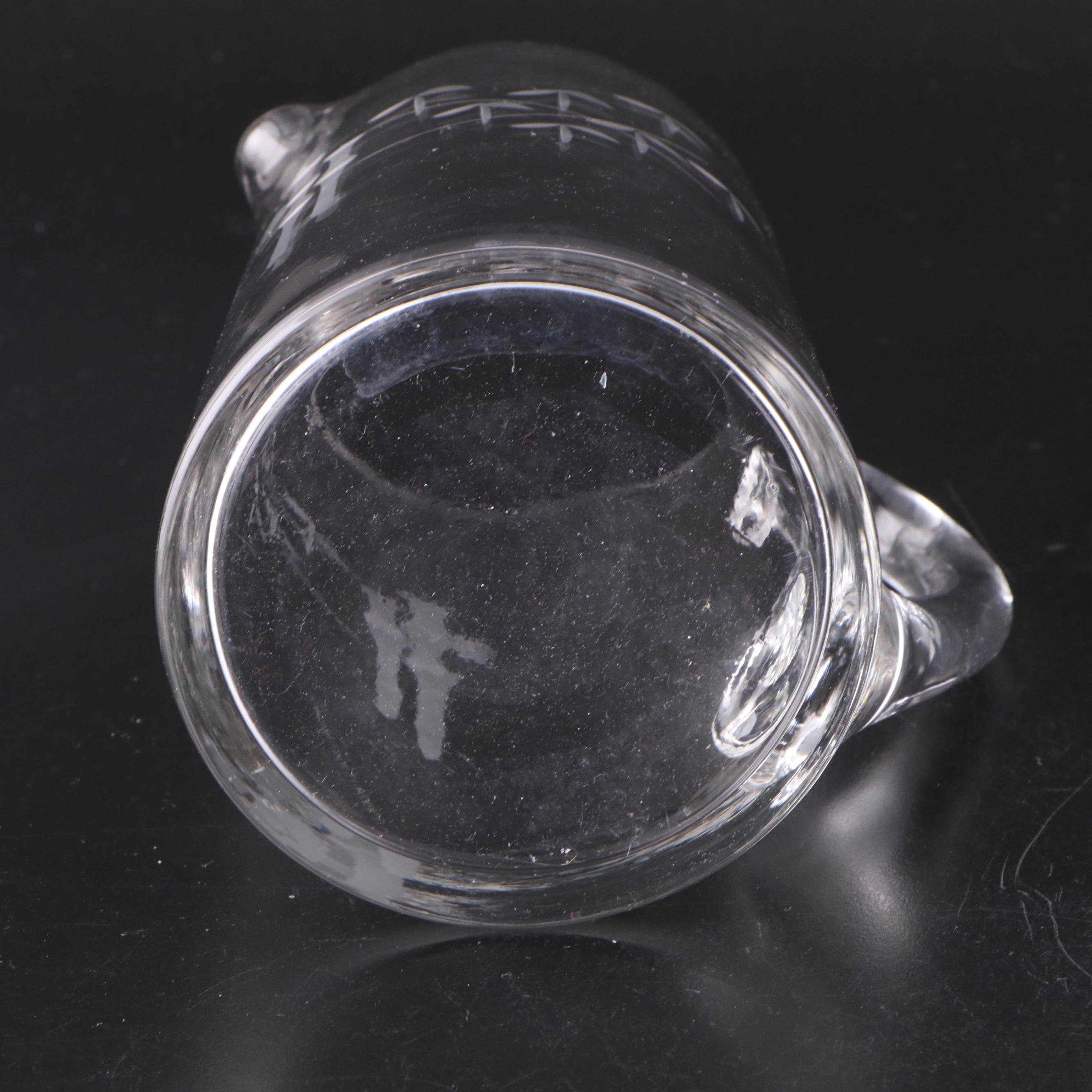 Art Deco Style Etched Glass Cocktail Glasses and Barware, Mid-20th Century