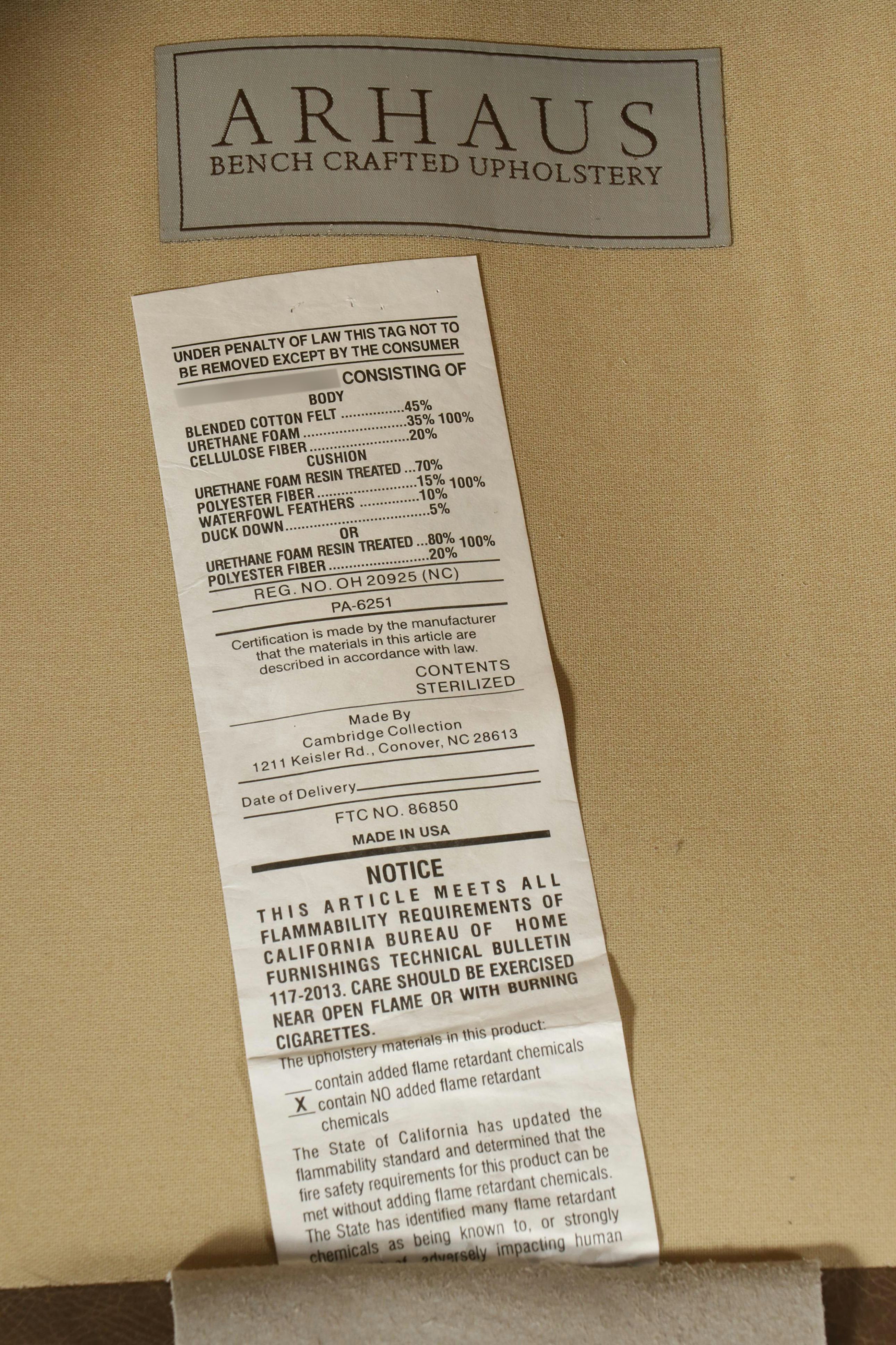 Arhaus Furniture Leather Swivel Wingback Armchair