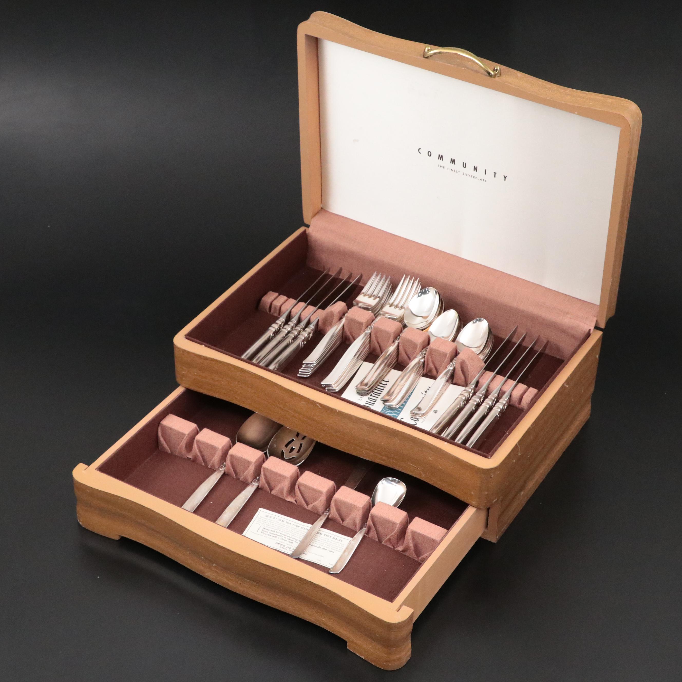 Oneida Community Silver Plate "South Seas" Flatware and Serving Utensils