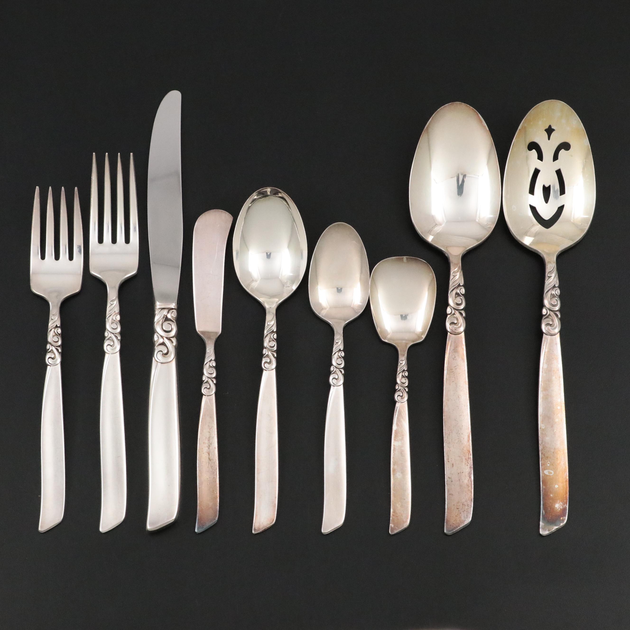Oneida Community Silver Plate "South Seas" Flatware and Serving Utensils