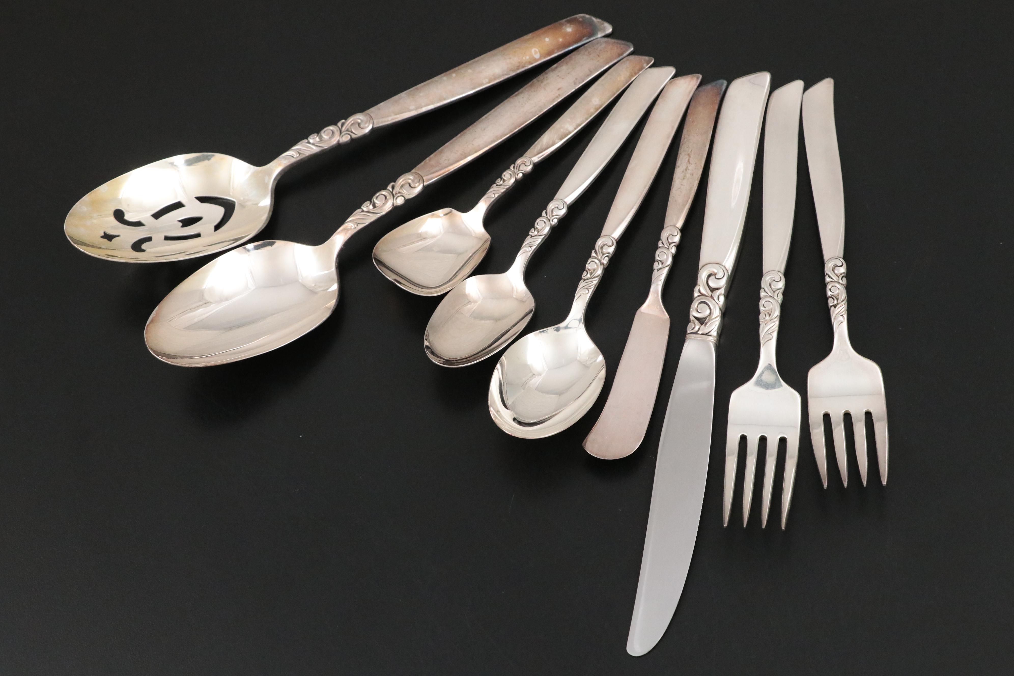 Oneida Community Silver Plate "South Seas" Flatware and Serving Utensils