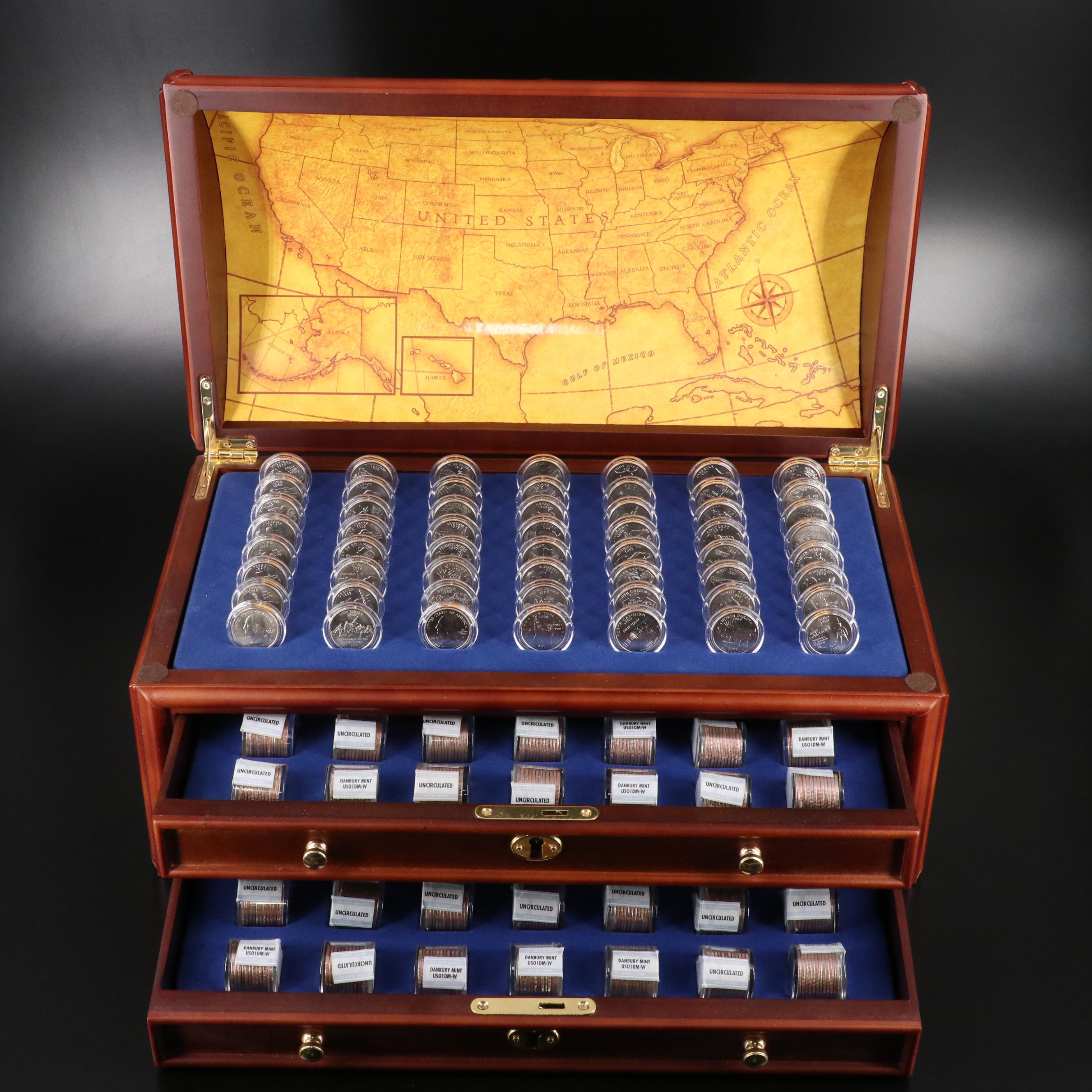 Complete Set of 56 Different State and Territories Quarters With 728 Coins