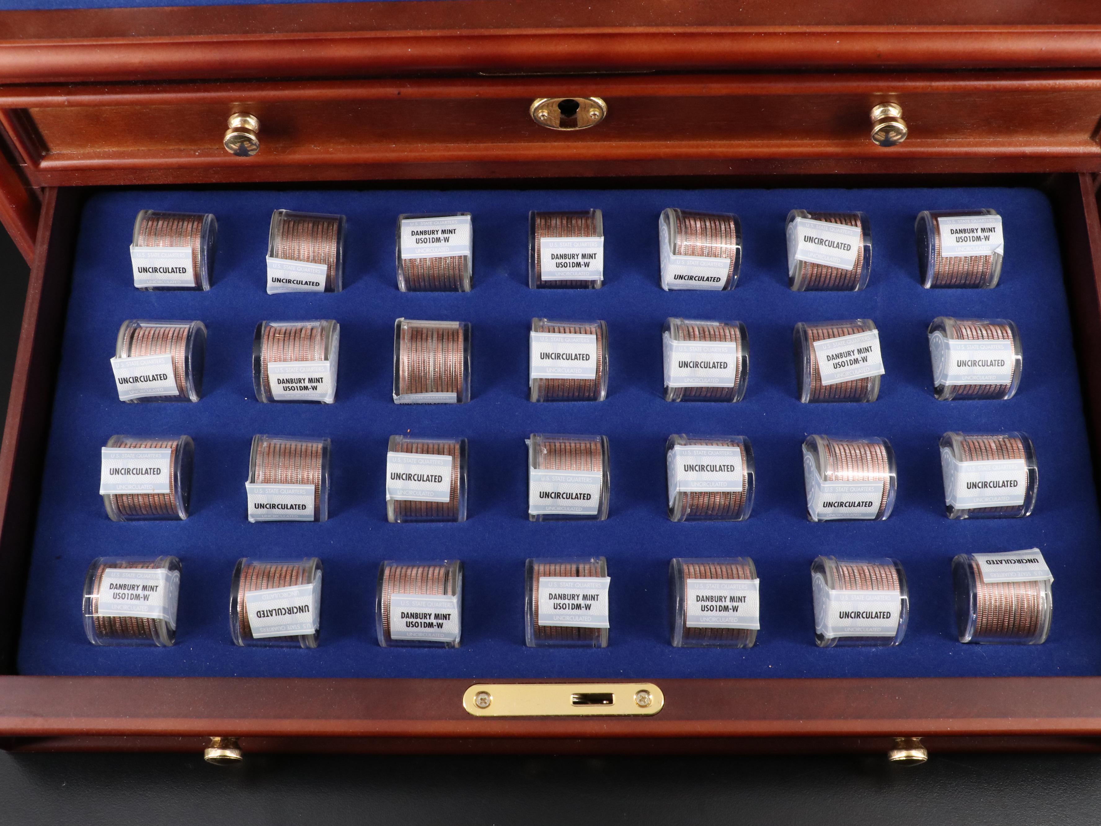 Complete Set of 56 Different State and Territories Quarters With 728 Coins