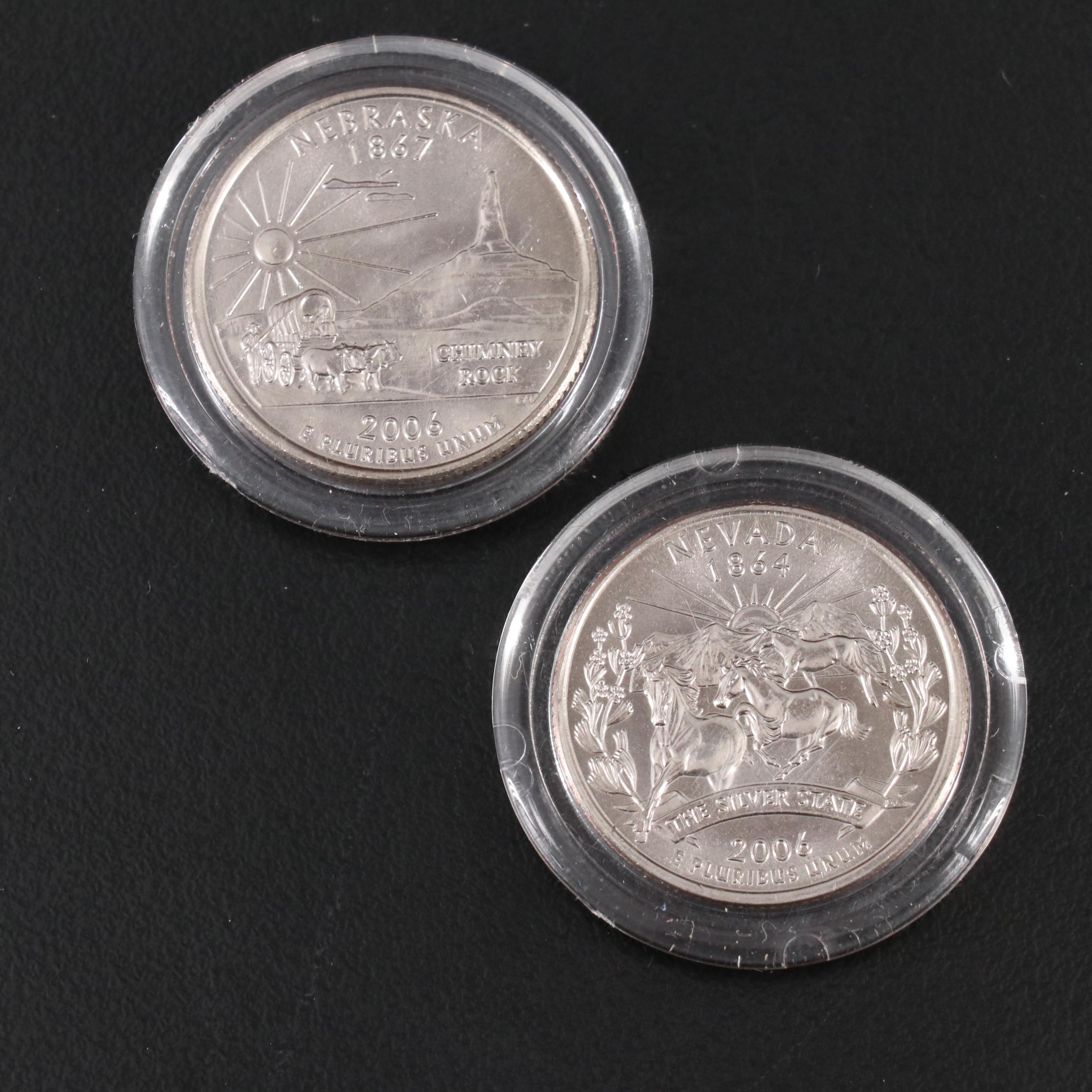 Complete Set of 56 Different State and Territories Quarters With 728 Coins