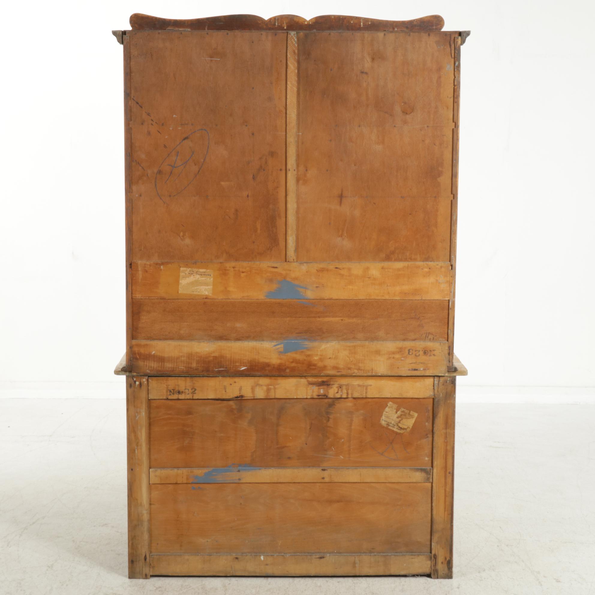 Sturkin-Nelson Oak, Walnut and Maple Hoosier-Style Cabinet, Early 20th Century