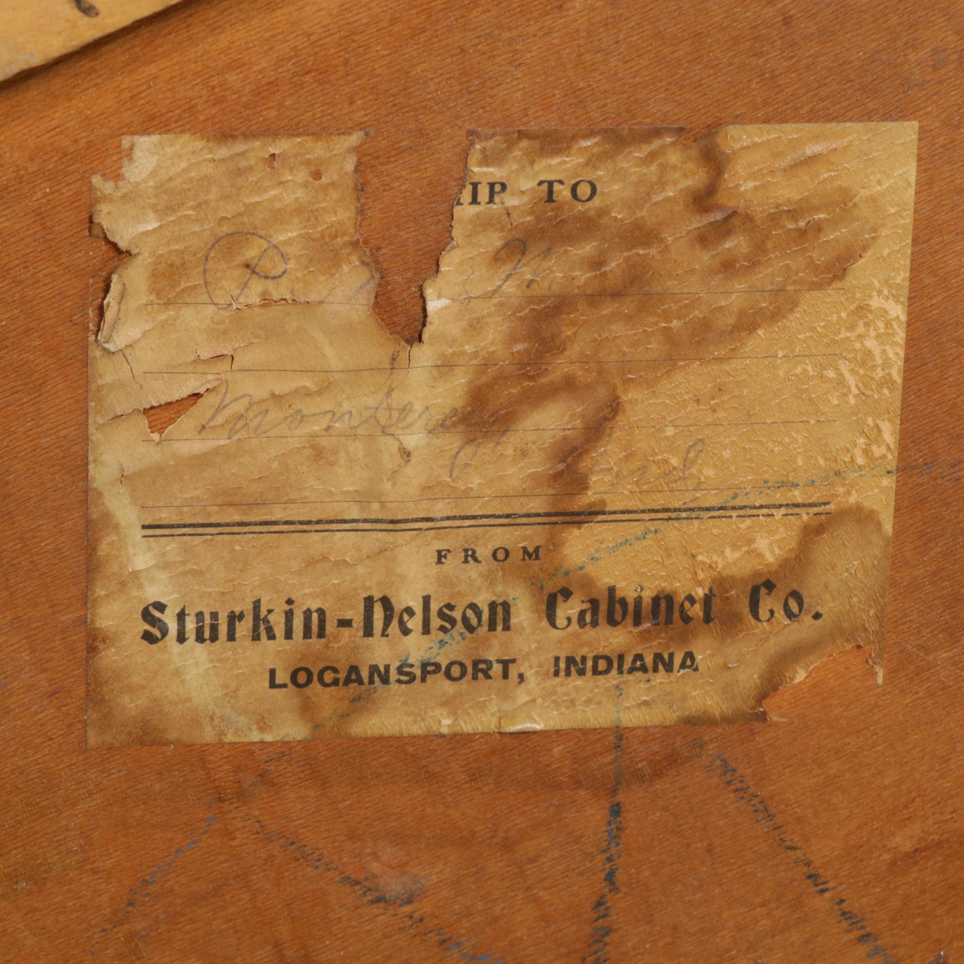 Sturkin-Nelson Oak, Walnut and Maple Hoosier-Style Cabinet, Early 20th Century