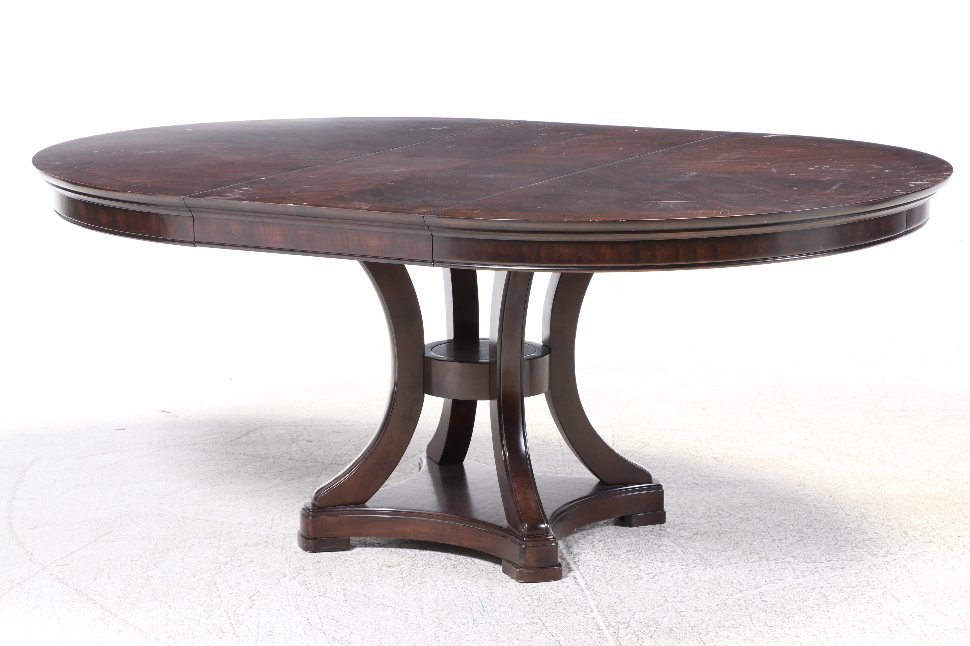 Seven-Piece Havertys "Astor Park" Dining Set in Dark Cherry Finish