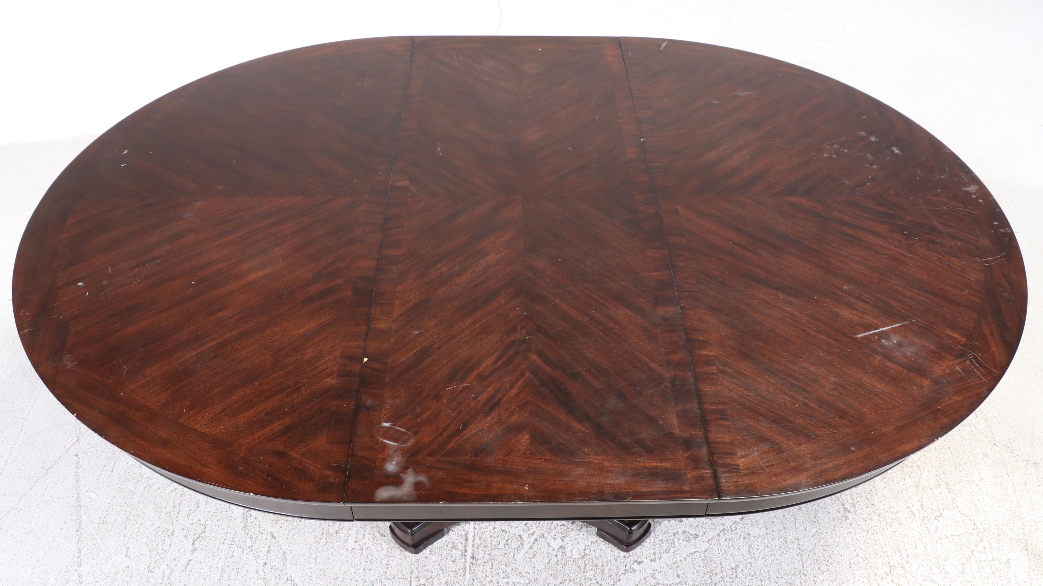 Seven-Piece Havertys "Astor Park" Dining Set in Dark Cherry Finish